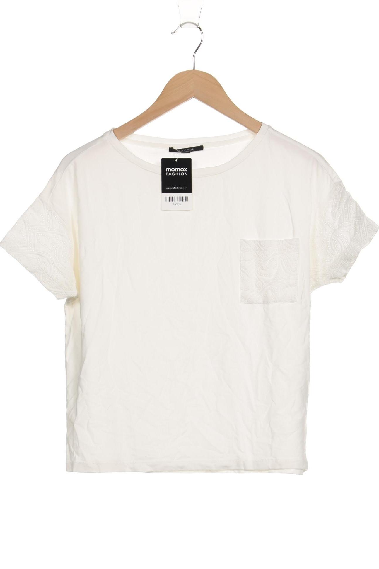 

Comma Damen T-Shirt, cremeweiß, Gr. 34