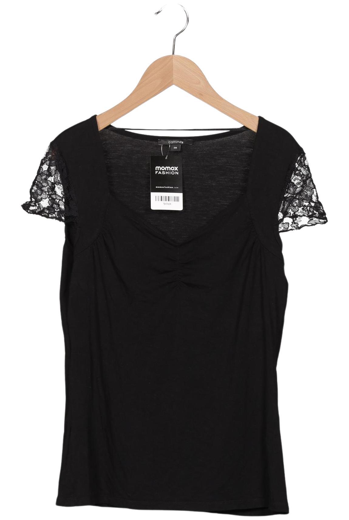 

Comma Damen T-Shirt, schwarz, Gr. 38