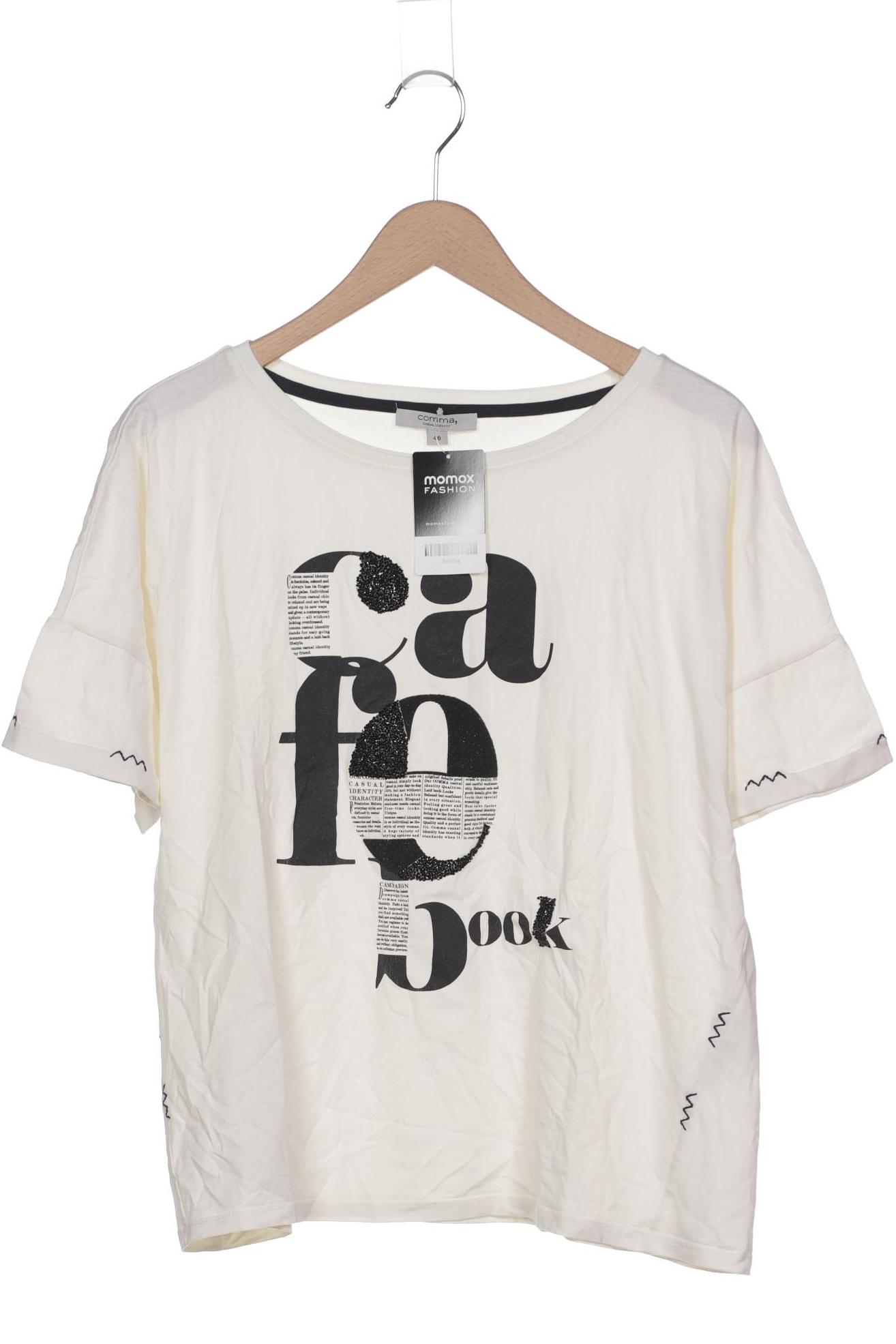 

Comma Damen T-Shirt, cremeweiß, Gr. 46