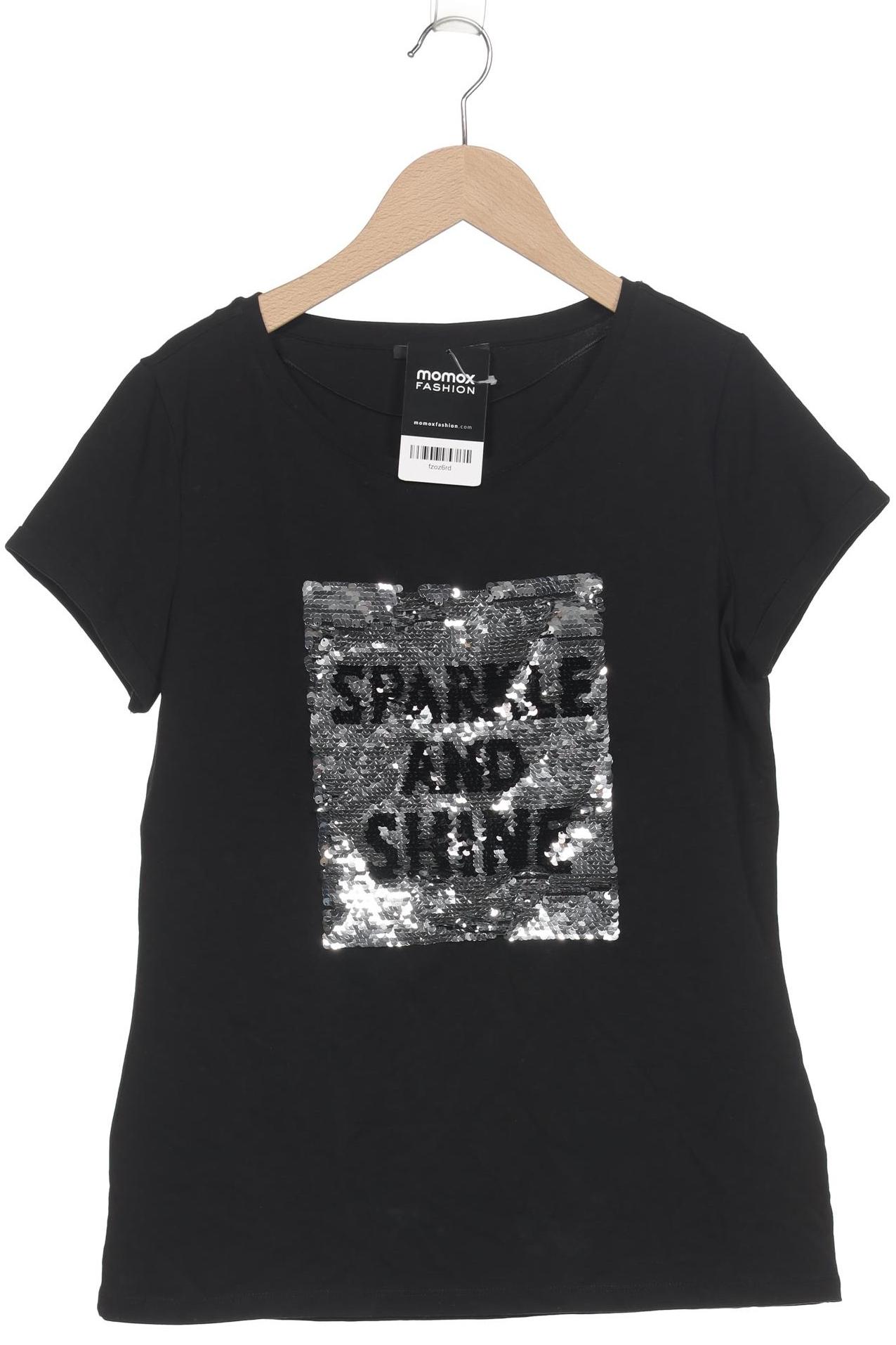 

Comma Damen T-Shirt, schwarz, Gr. 36