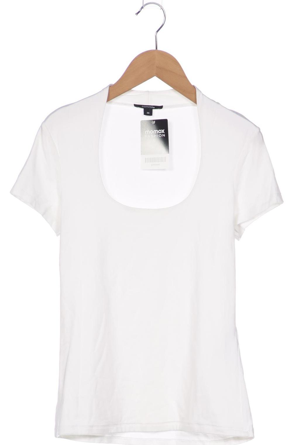 

Comma Damen T-Shirt, weiß, Gr. 36