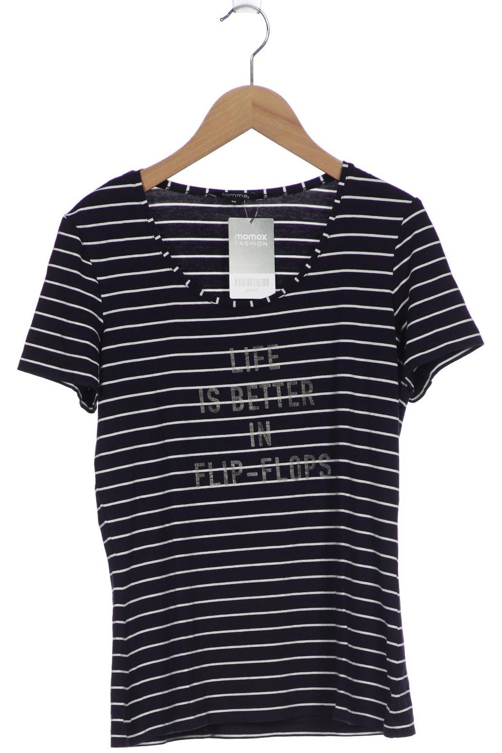 

Comma Damen T-Shirt, marineblau