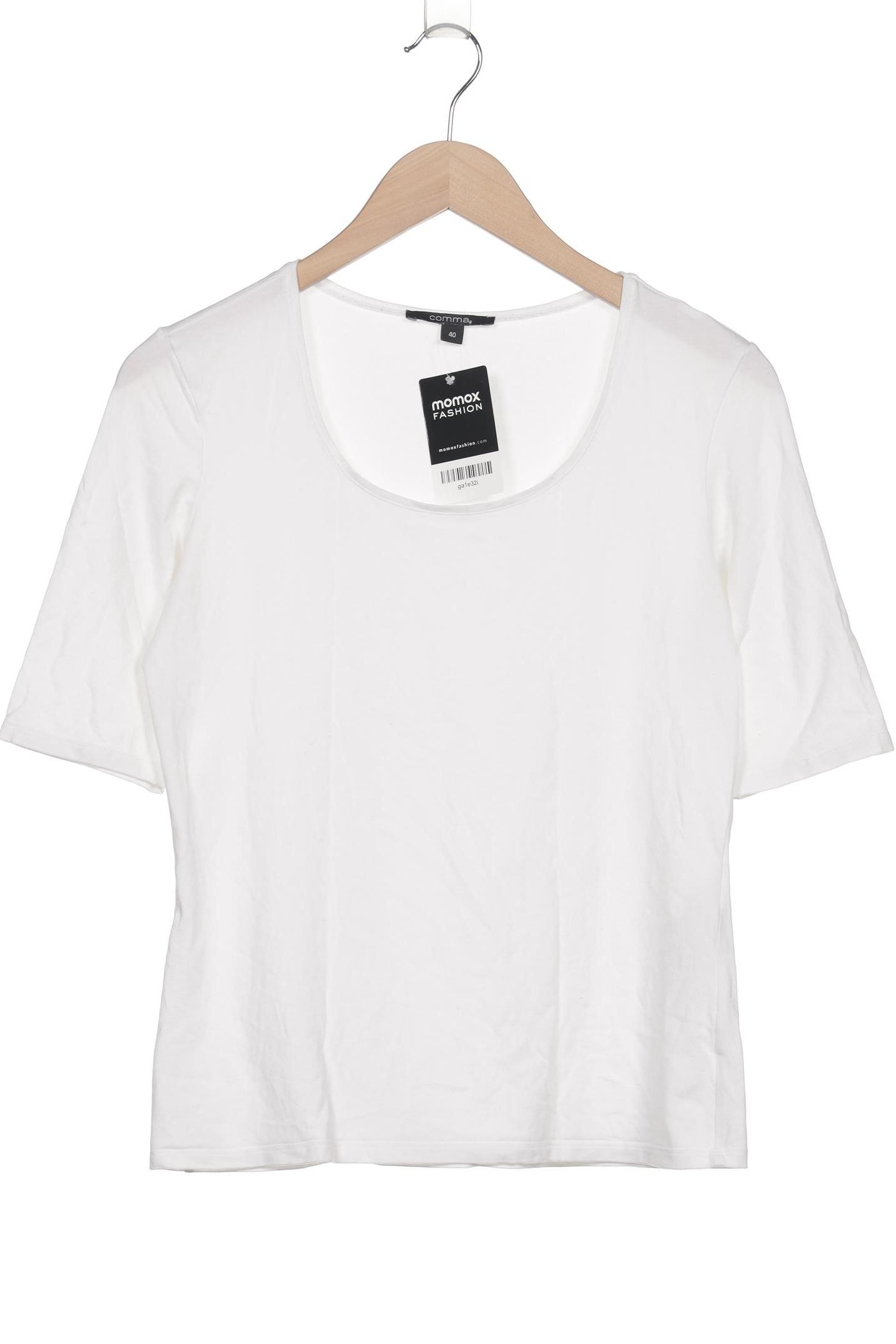 

Comma Damen T-Shirt, weiß, Gr. 40