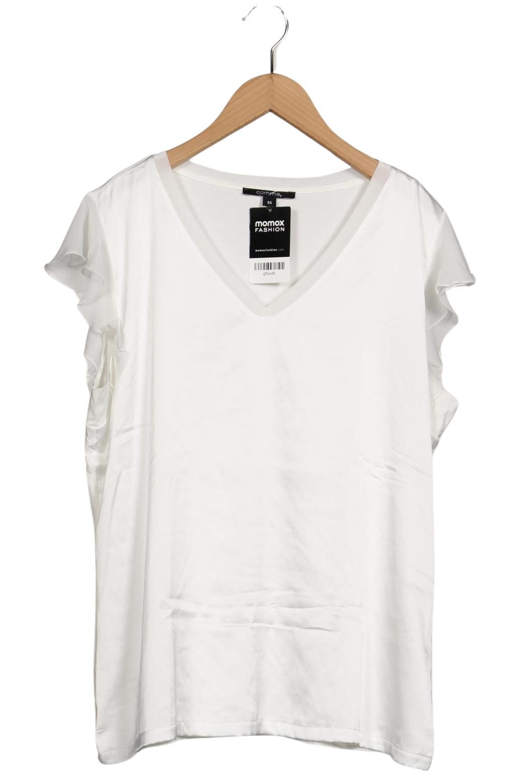 

Comma Damen T-Shirt, weiß, Gr. 44