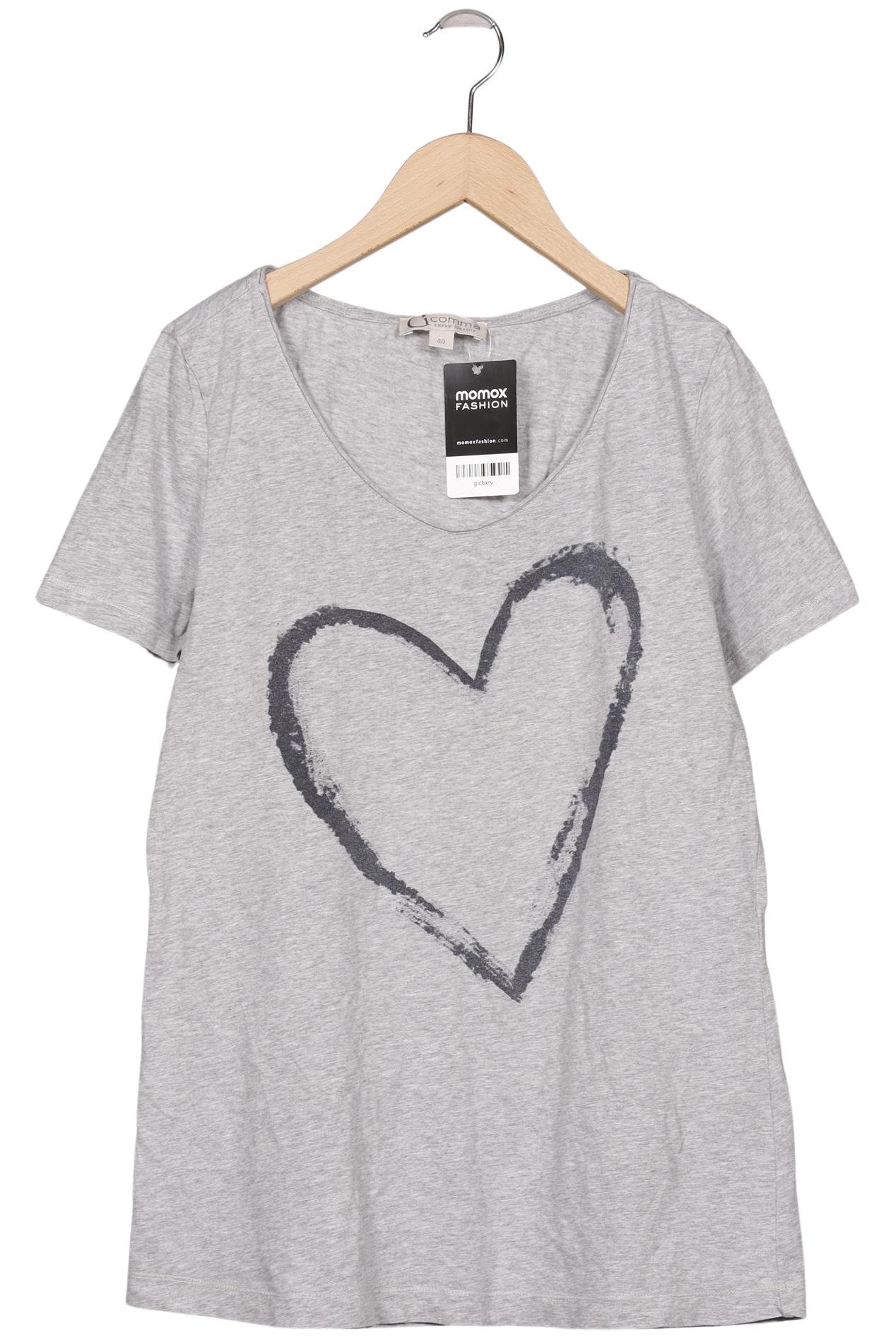 

Comma Damen T-Shirt, grau, Gr. 40