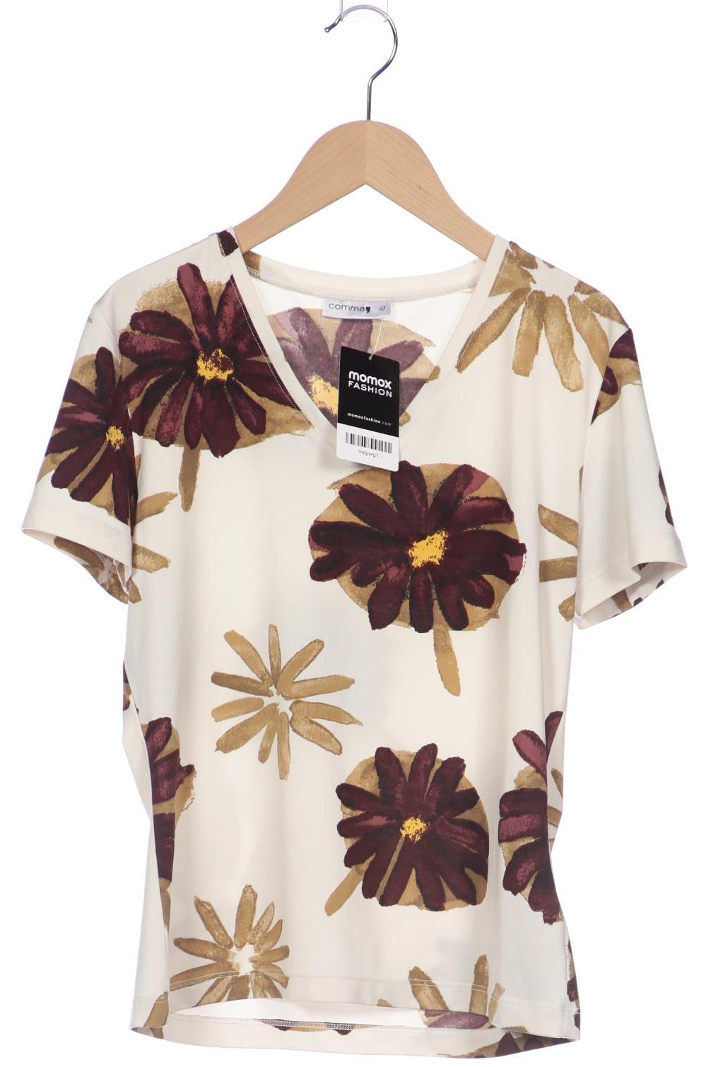 

Comma Damen T-Shirt, weiß, Gr. 40