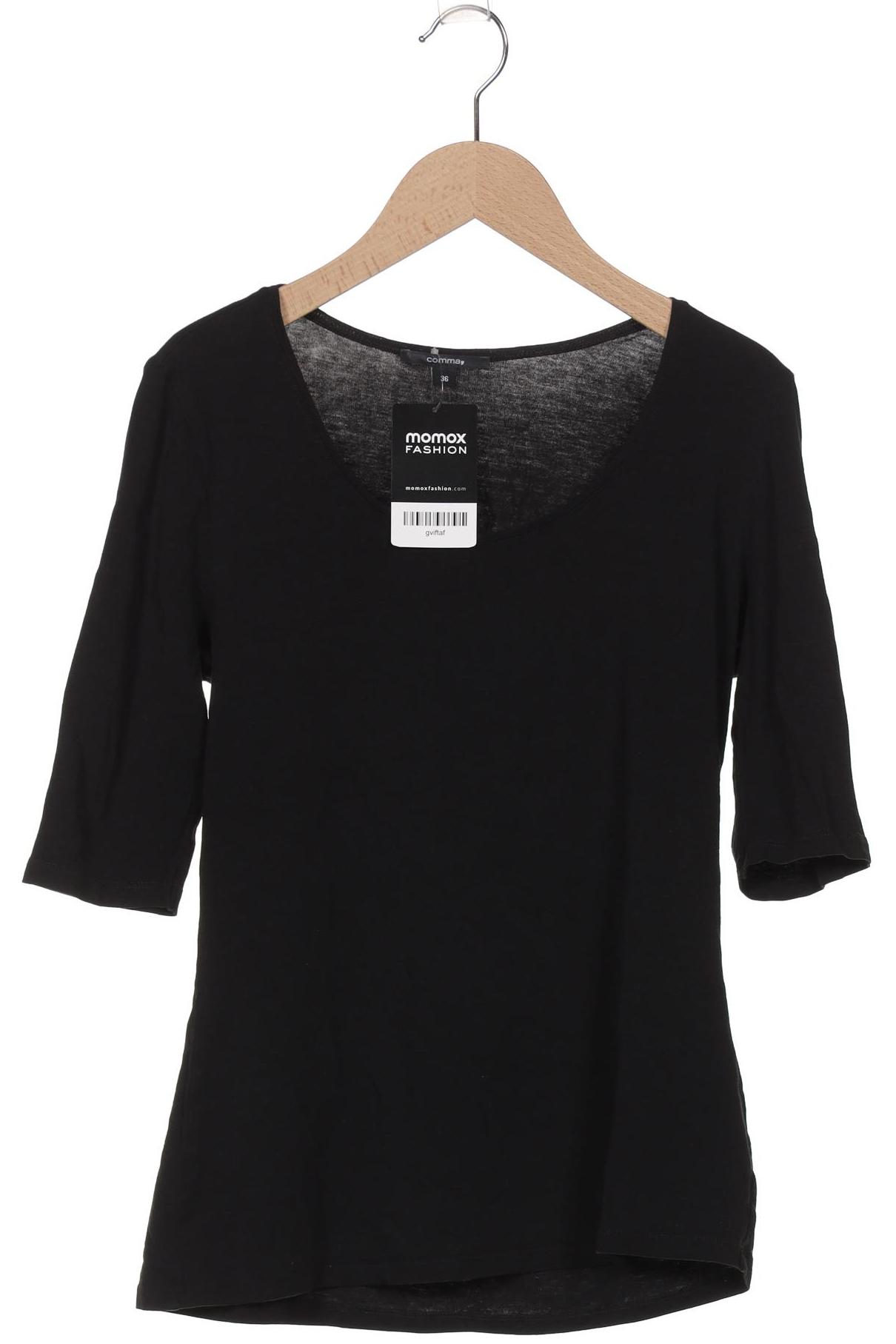 

Comma Damen T-Shirt, schwarz, Gr. 36