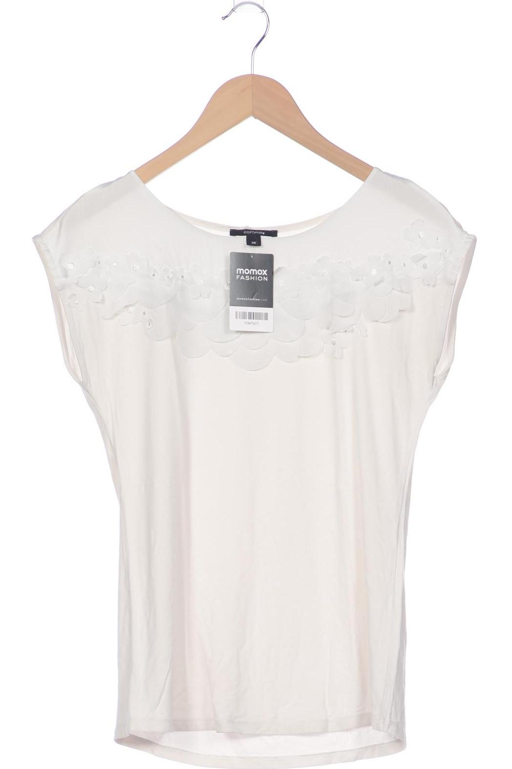 

Comma Damen T-Shirt, weiß, Gr. 36