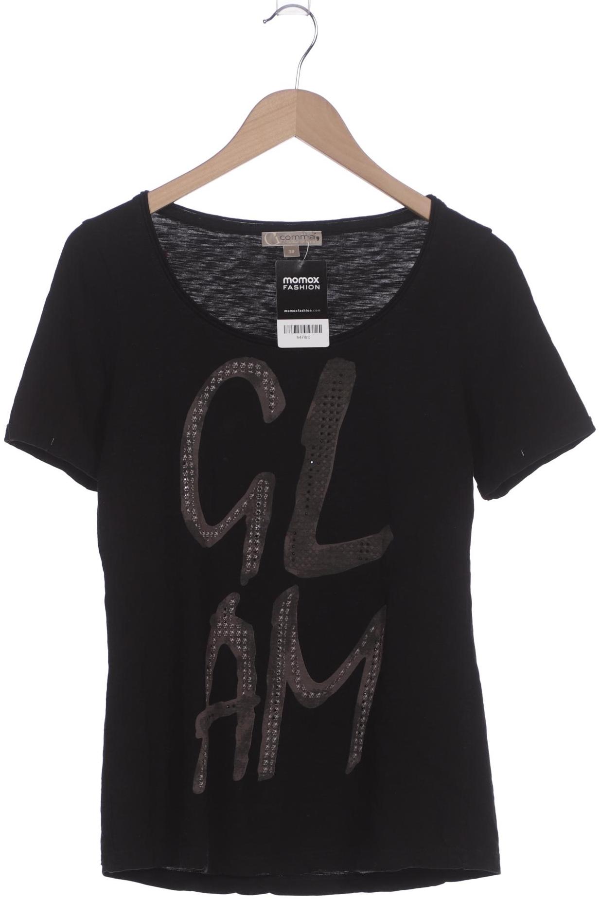 

Comma Damen T-Shirt, schwarz, Gr. 38