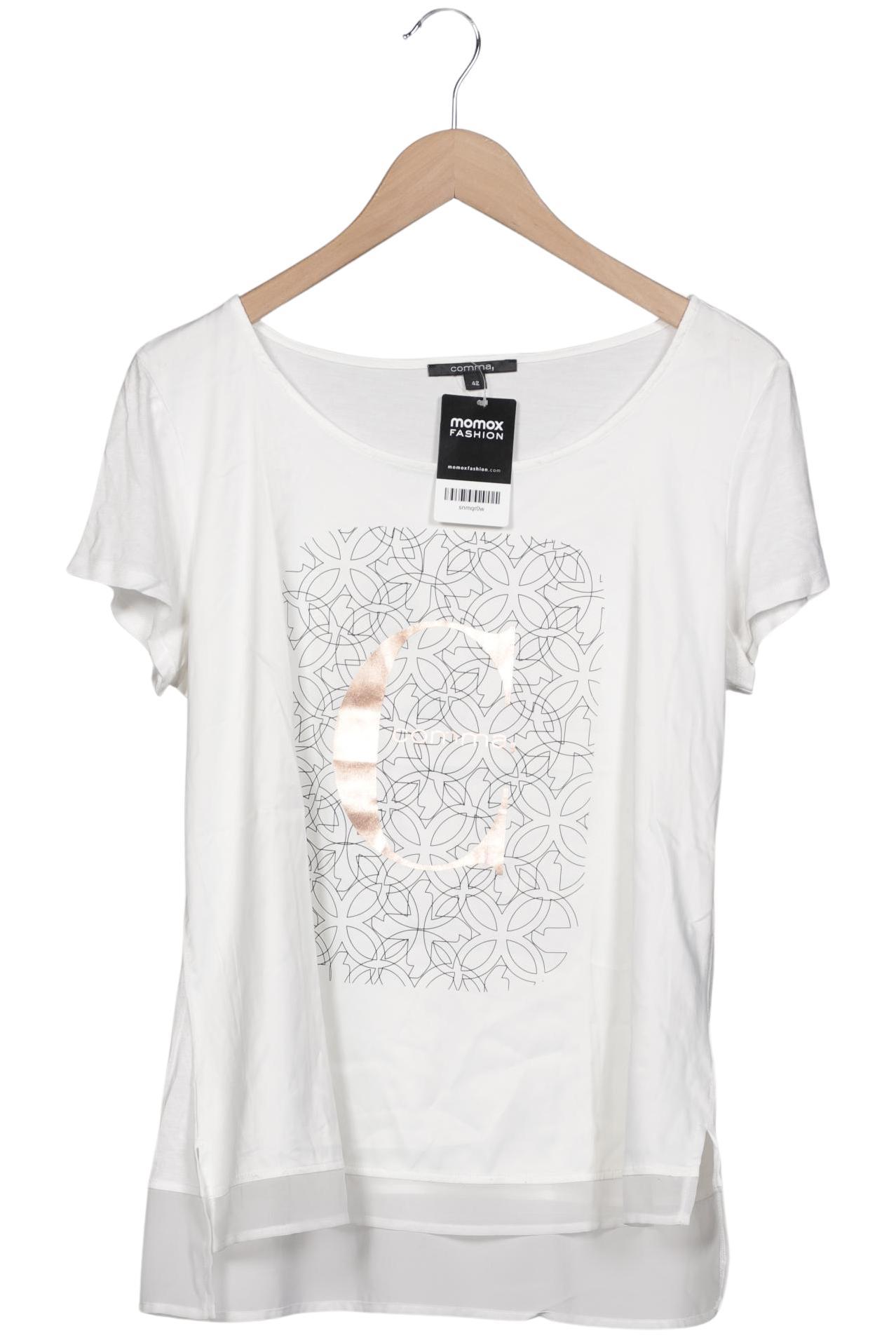 

Comma Damen T-Shirt, cremeweiß, Gr. 42