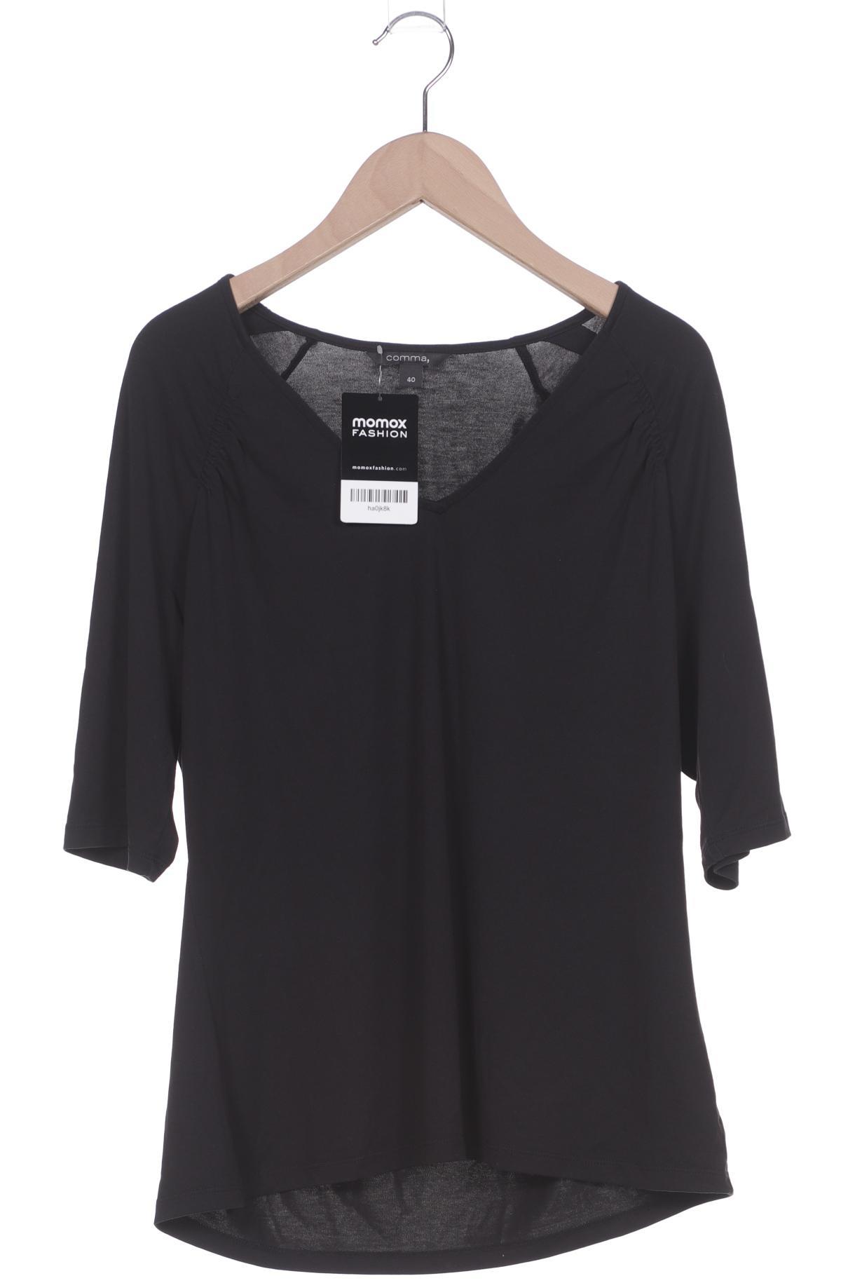 

Comma Damen T-Shirt, schwarz, Gr. 40