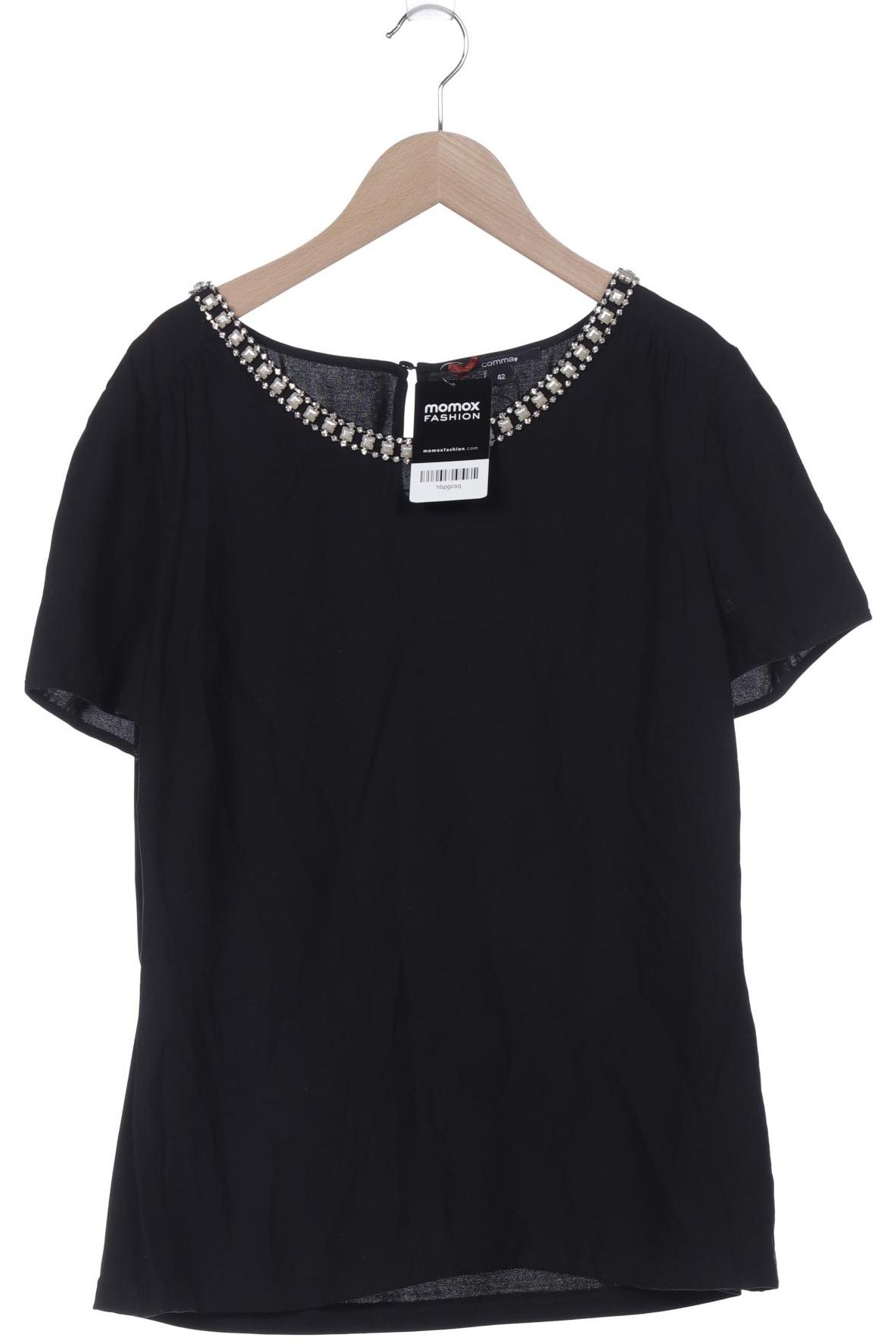 

Comma Damen T-Shirt, schwarz, Gr. 42