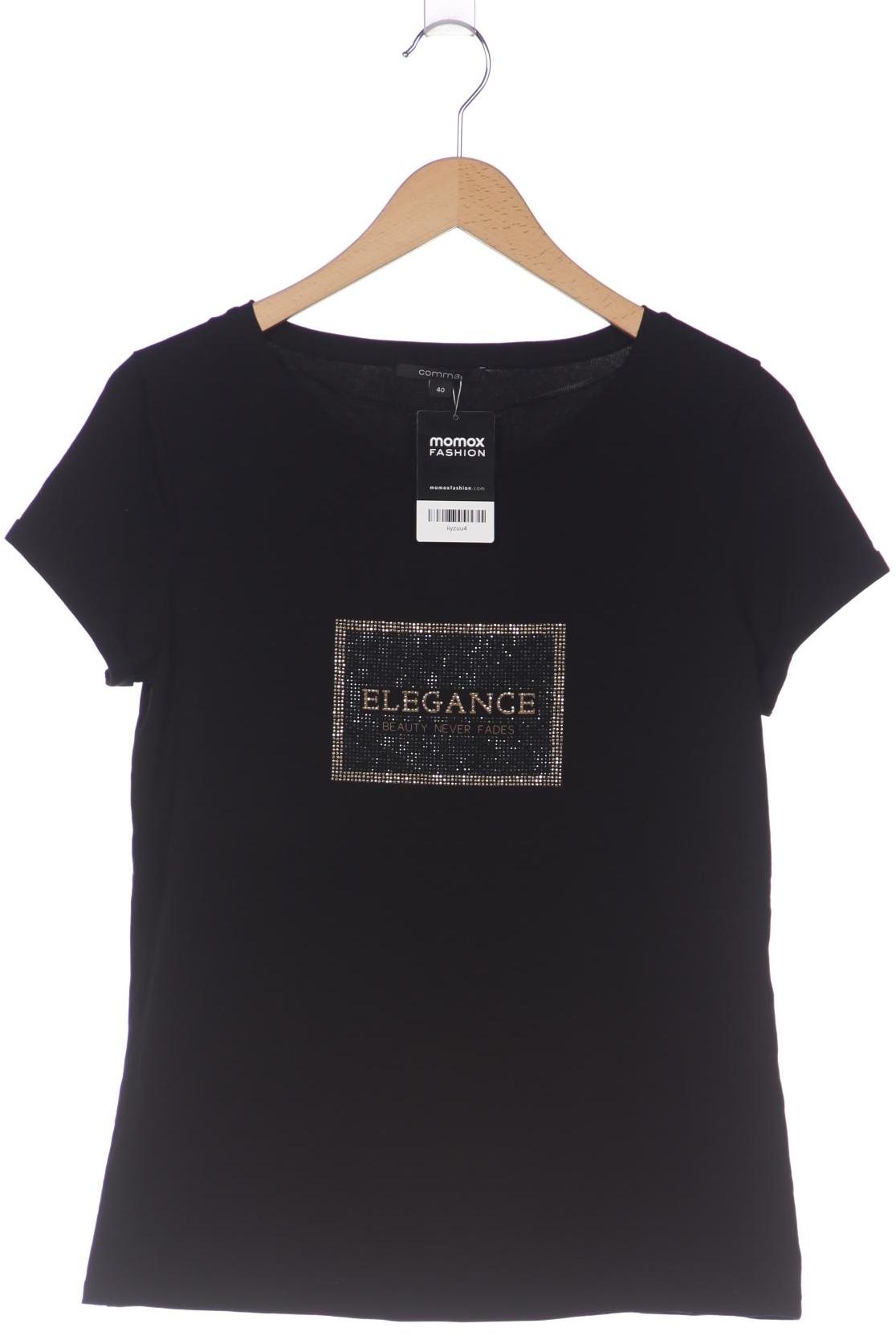 

Comma Damen T-Shirt, schwarz, Gr. 40
