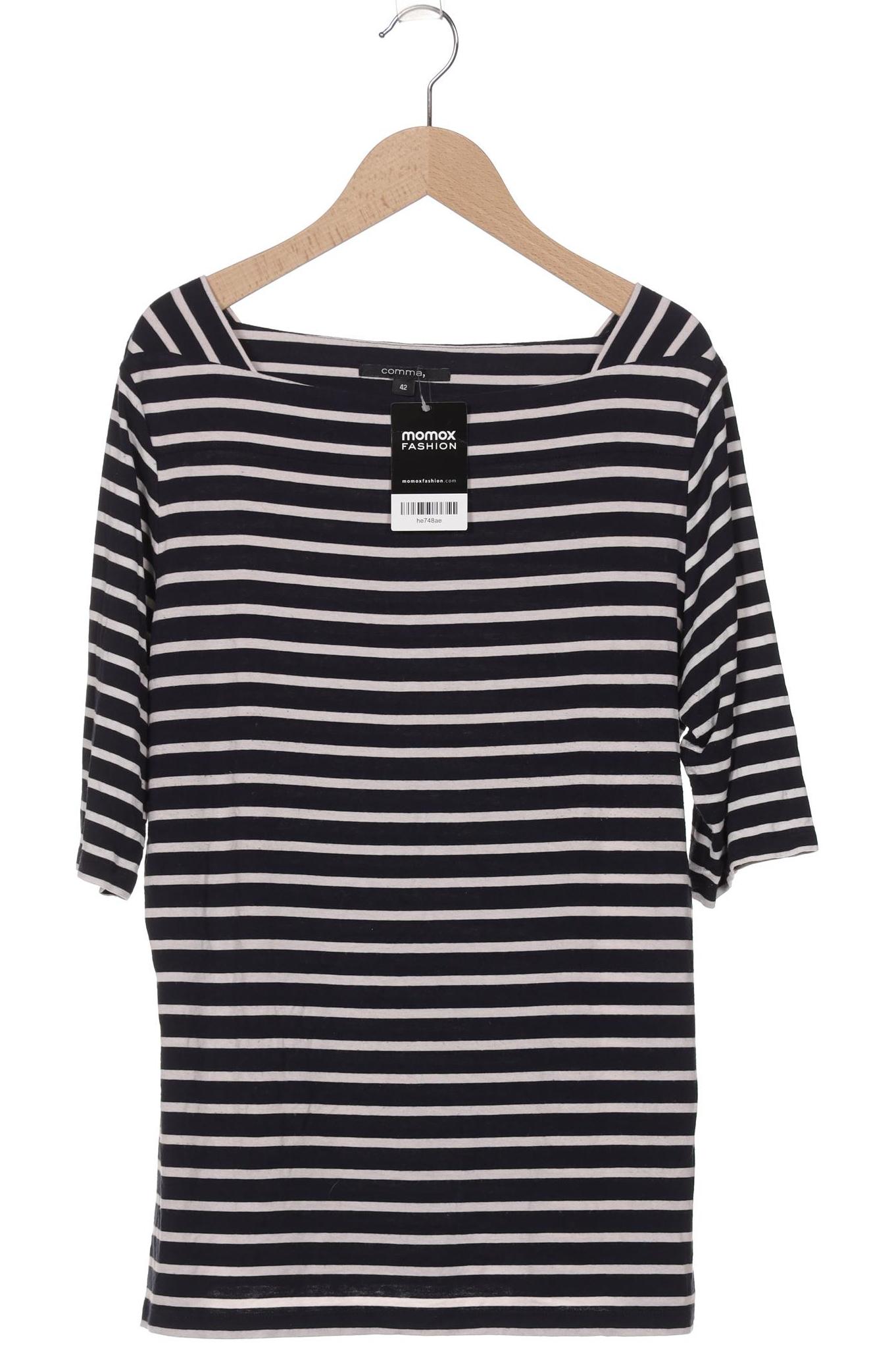 

Comma Damen T-Shirt, marineblau, Gr. 42