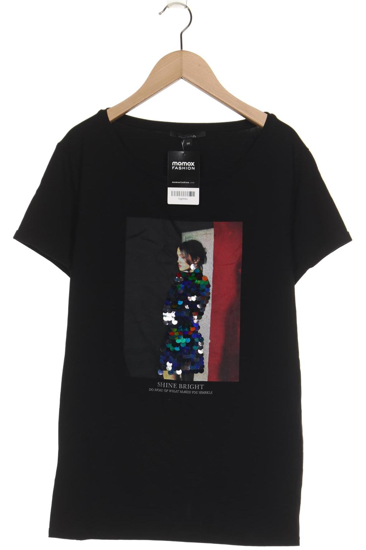 

Comma Damen T-Shirt, schwarz, Gr. 46