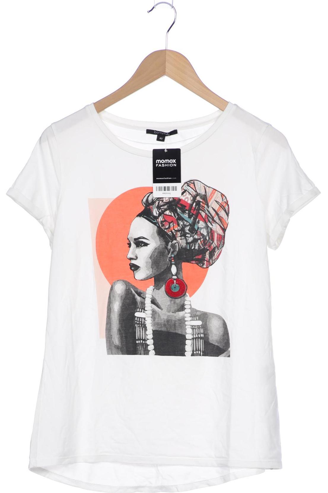 

Comma Damen T-Shirt, weiß, Gr. 40