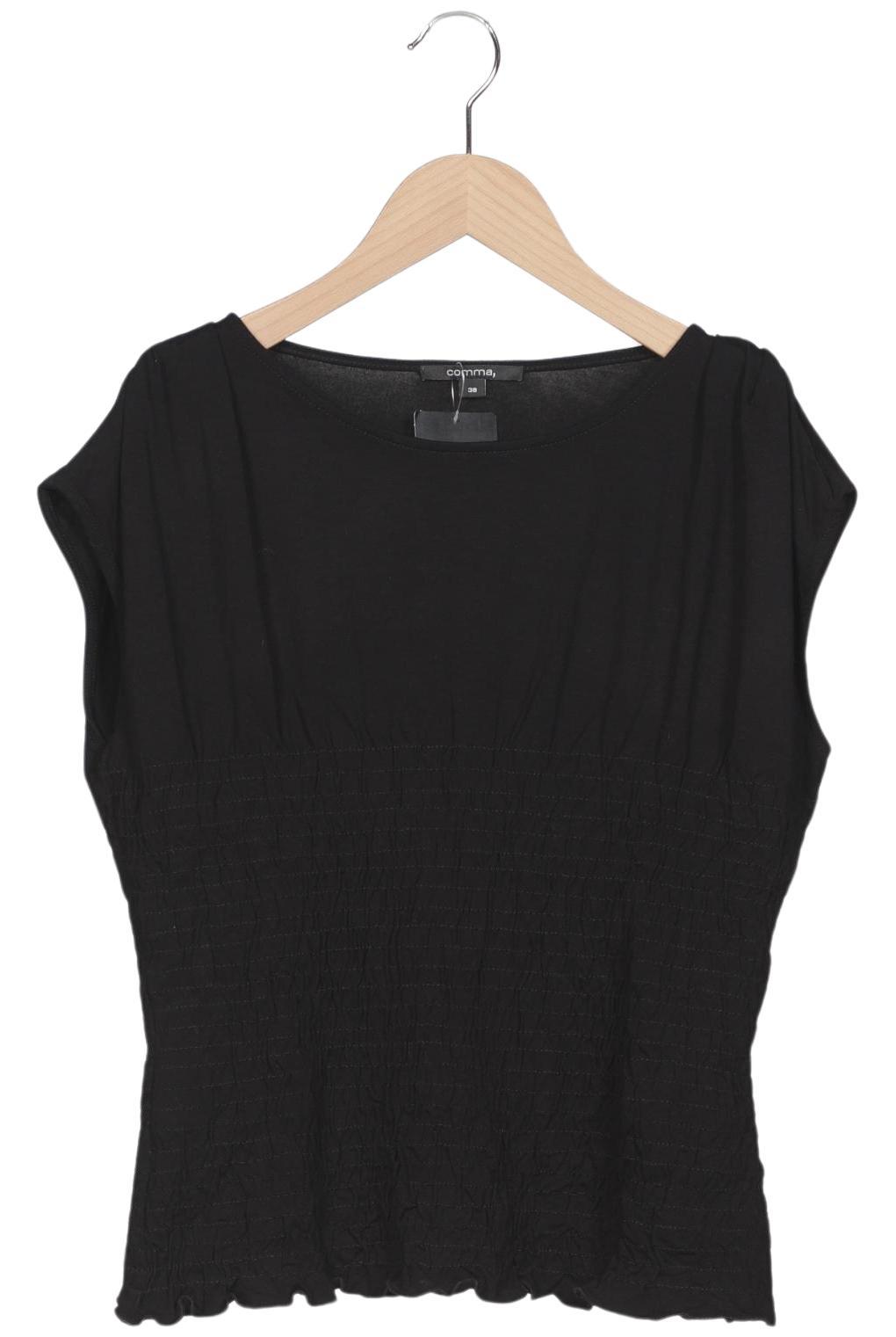 

Comma Damen T-Shirt, schwarz, Gr. 38