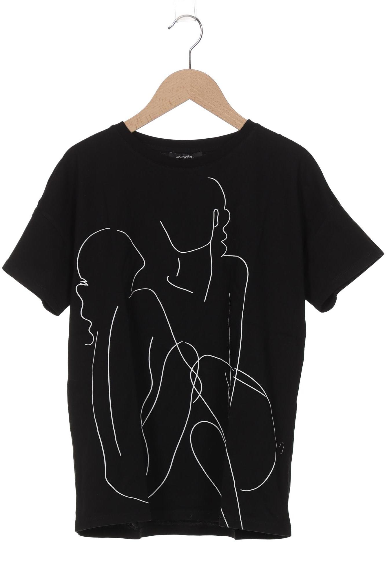 

Comma Damen T-Shirt, schwarz, Gr. 34