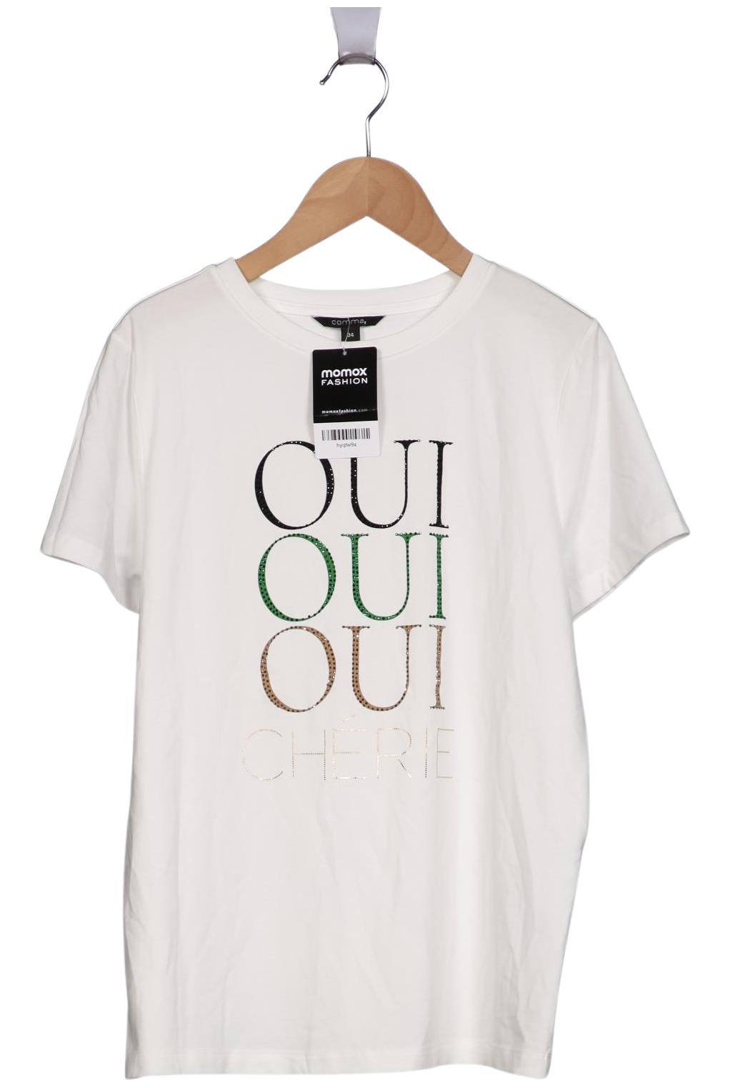 

Comma Damen T-Shirt, weiß, Gr. 34