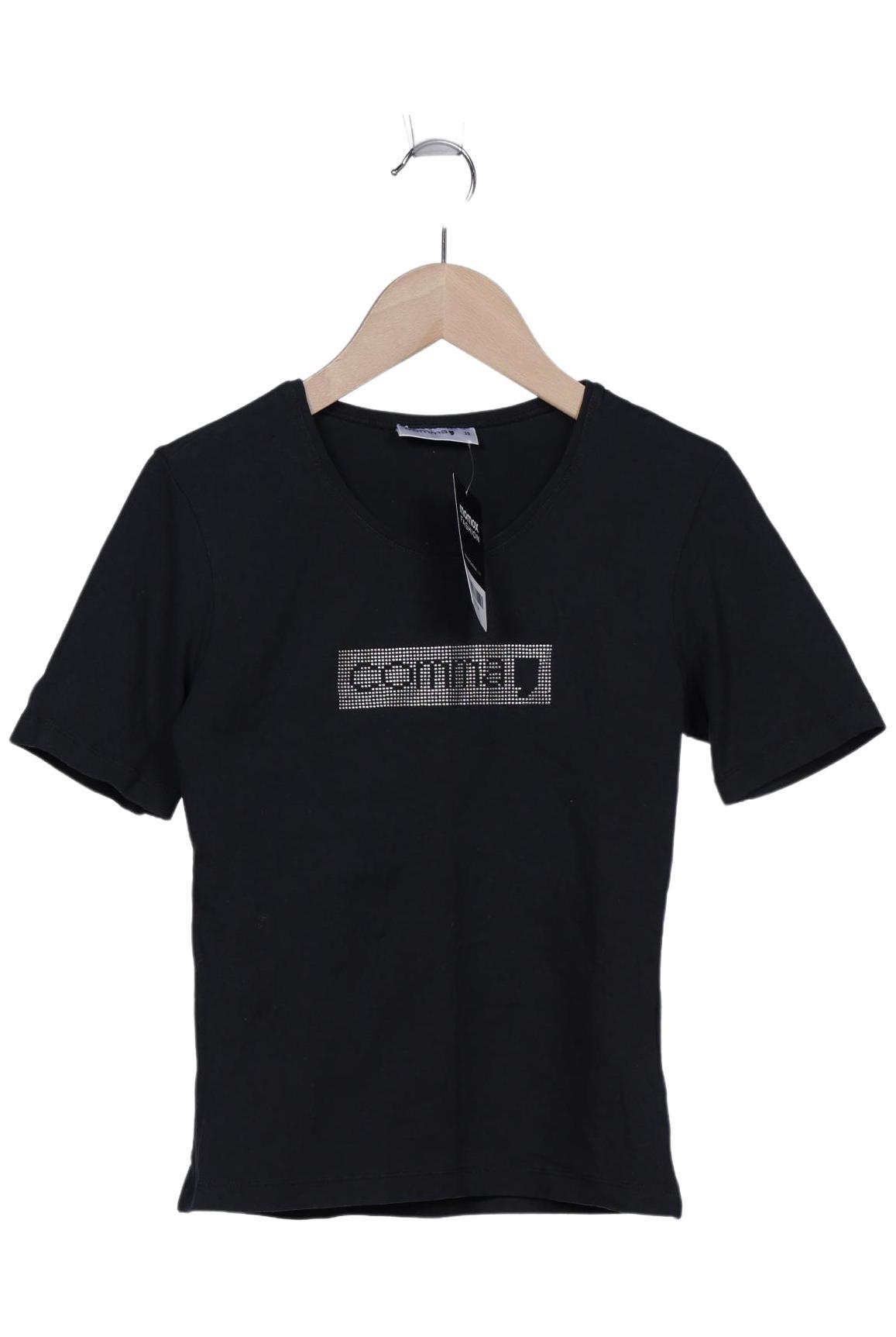 

Comma Damen T-Shirt, schwarz, Gr. 38