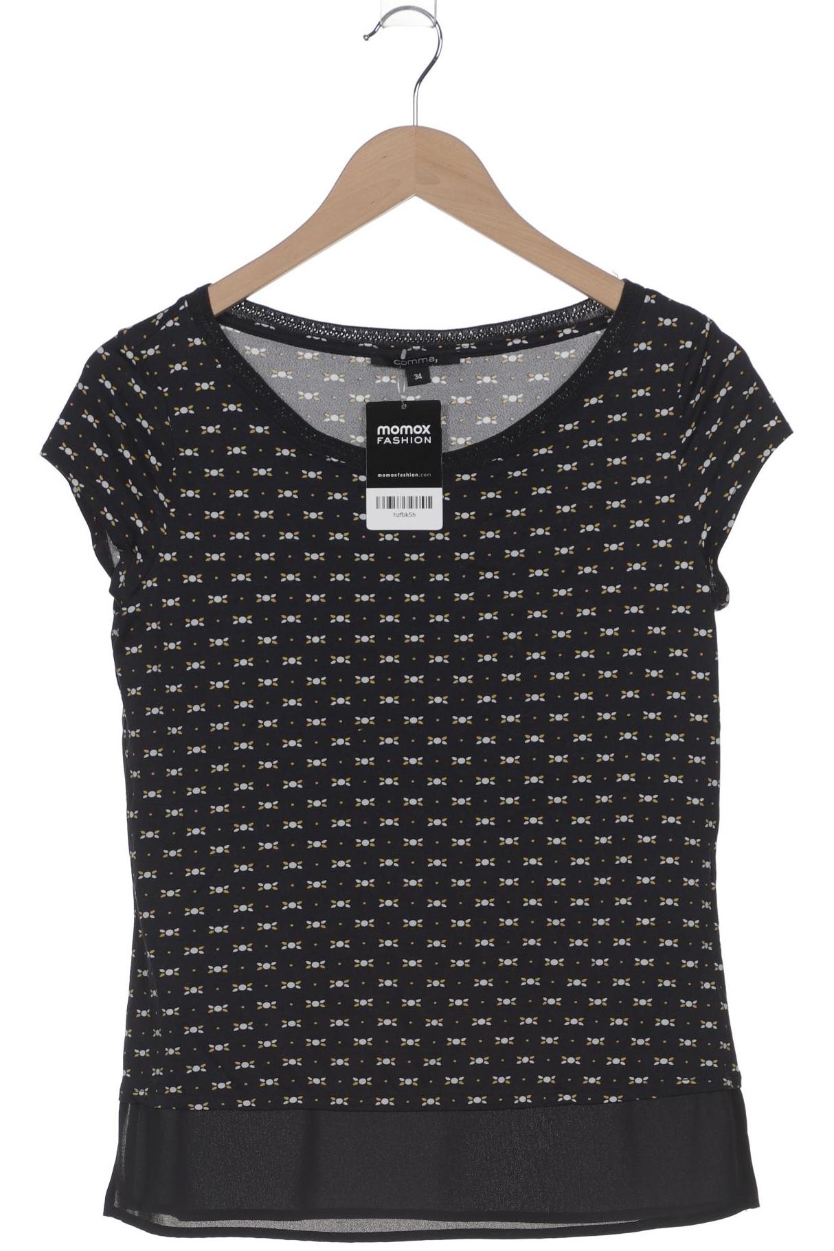 

Comma Damen T-Shirt, schwarz, Gr. 34