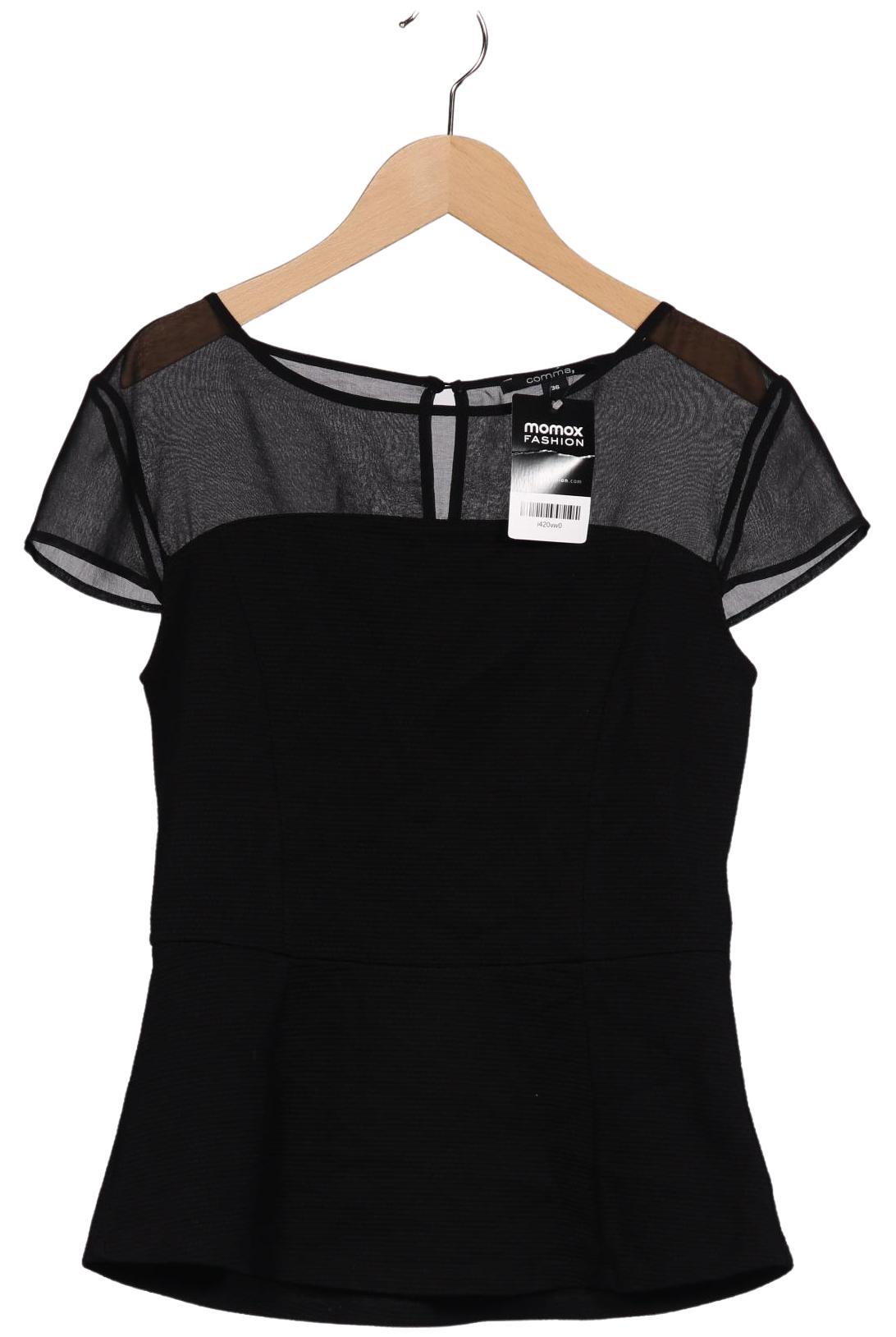 

Comma Damen T-Shirt, schwarz, Gr. 36
