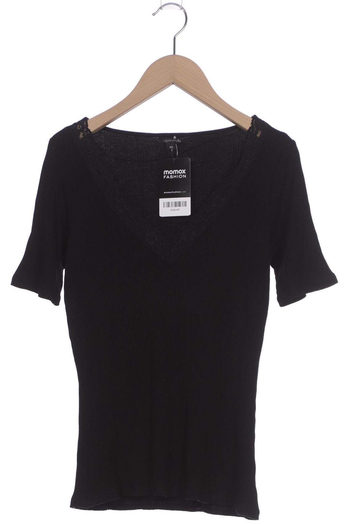 

Comma Damen T-Shirt, schwarz, Gr. 36
