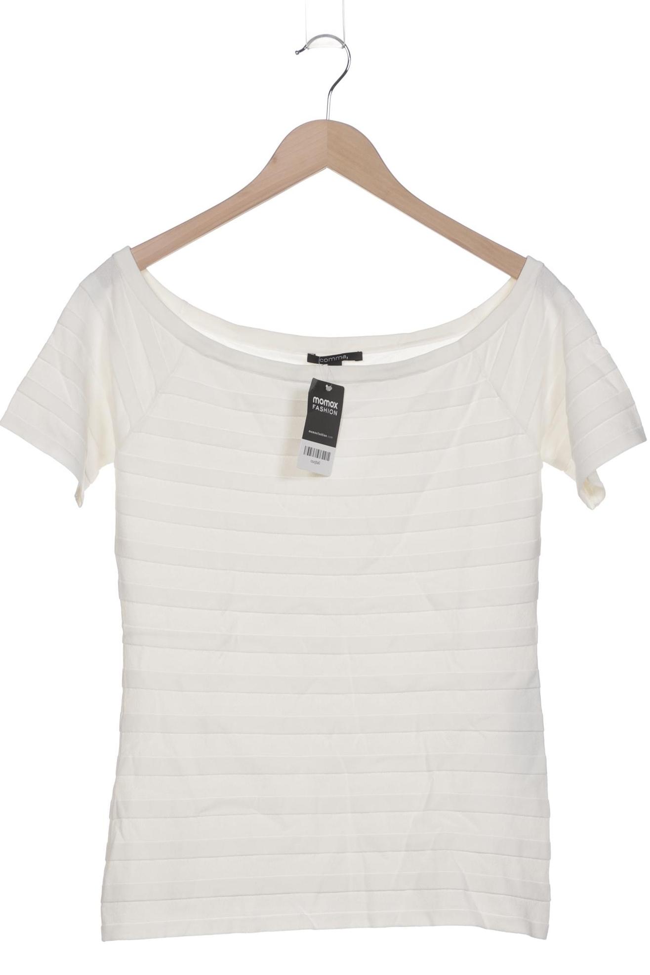 

Comma Damen T-Shirt, weiß, Gr. 40