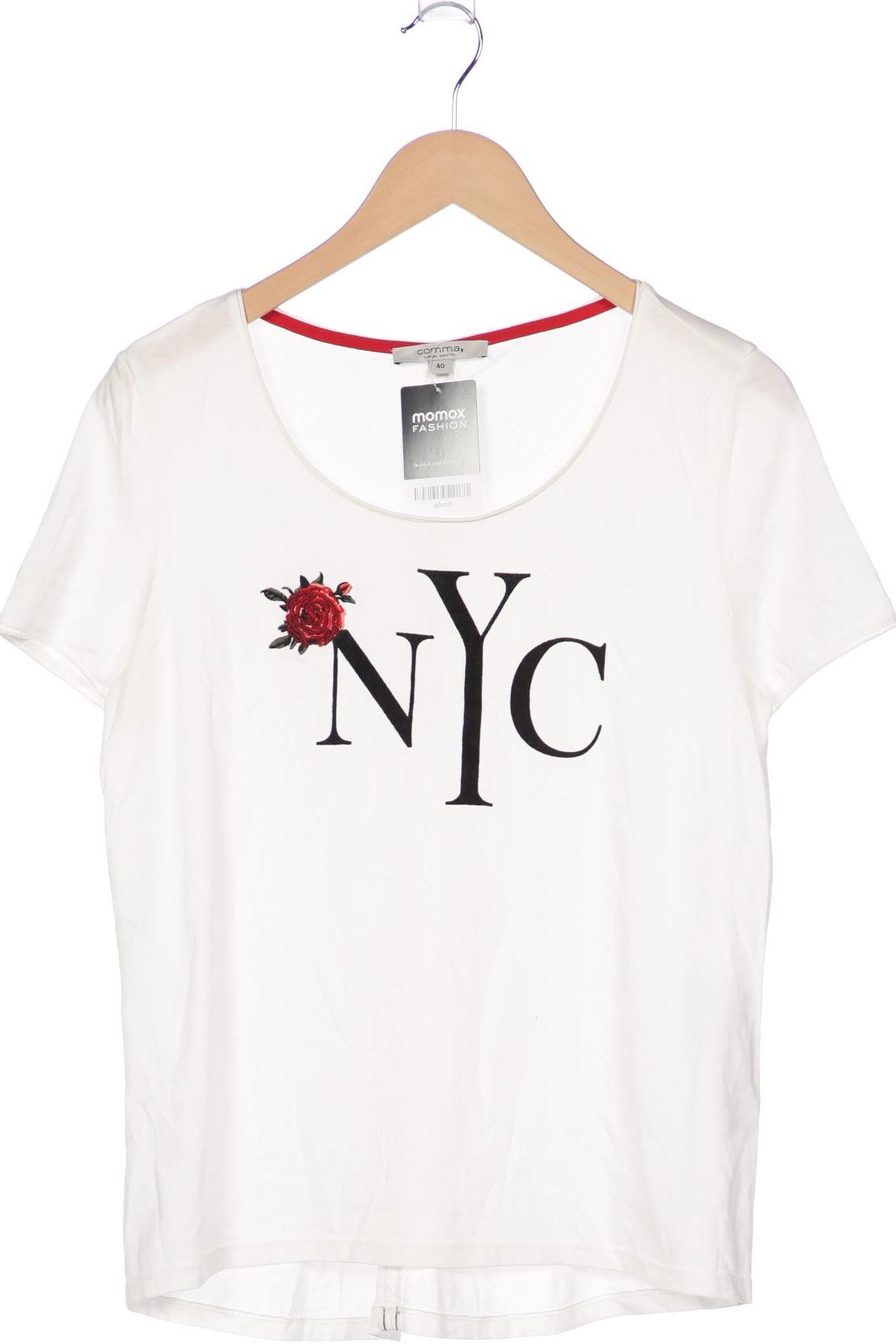 

Comma Damen T-Shirt, weiß