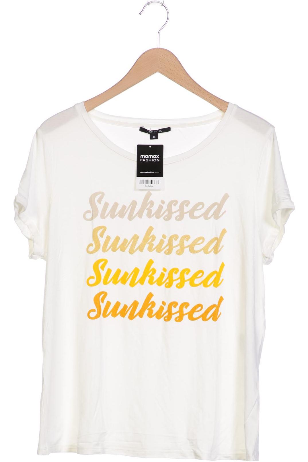 

Comma Damen T-Shirt, weiß, Gr. 44