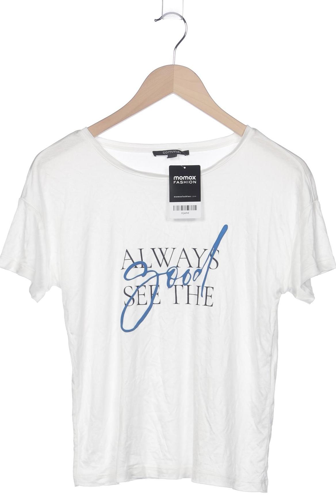 

Comma Damen T-Shirt, weiß, Gr. 36