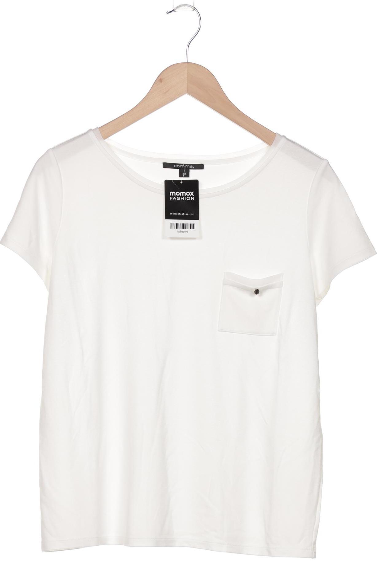 

Comma Damen T-Shirt, weiß, Gr. 38