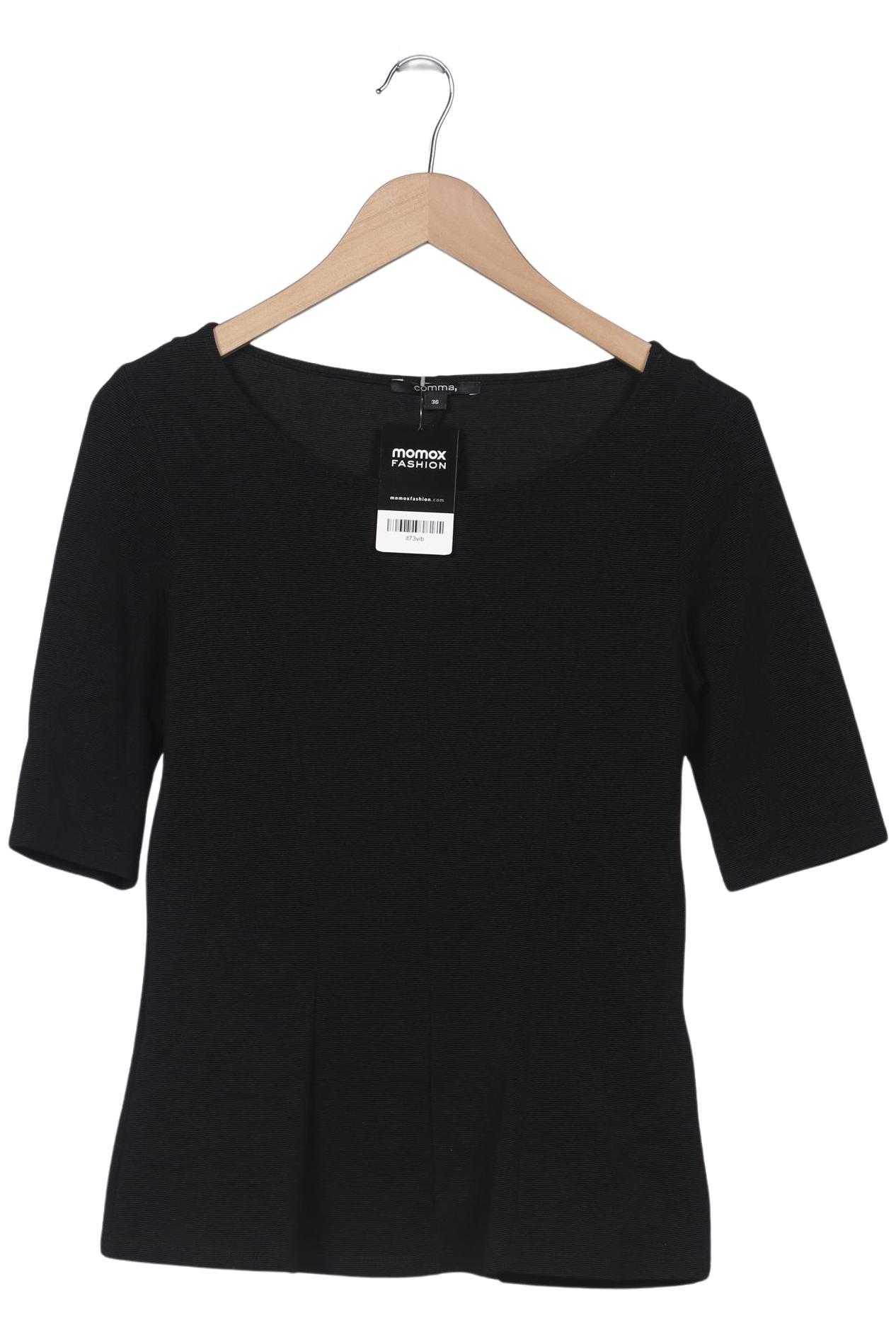 

Comma Damen T-Shirt, schwarz, Gr. 36