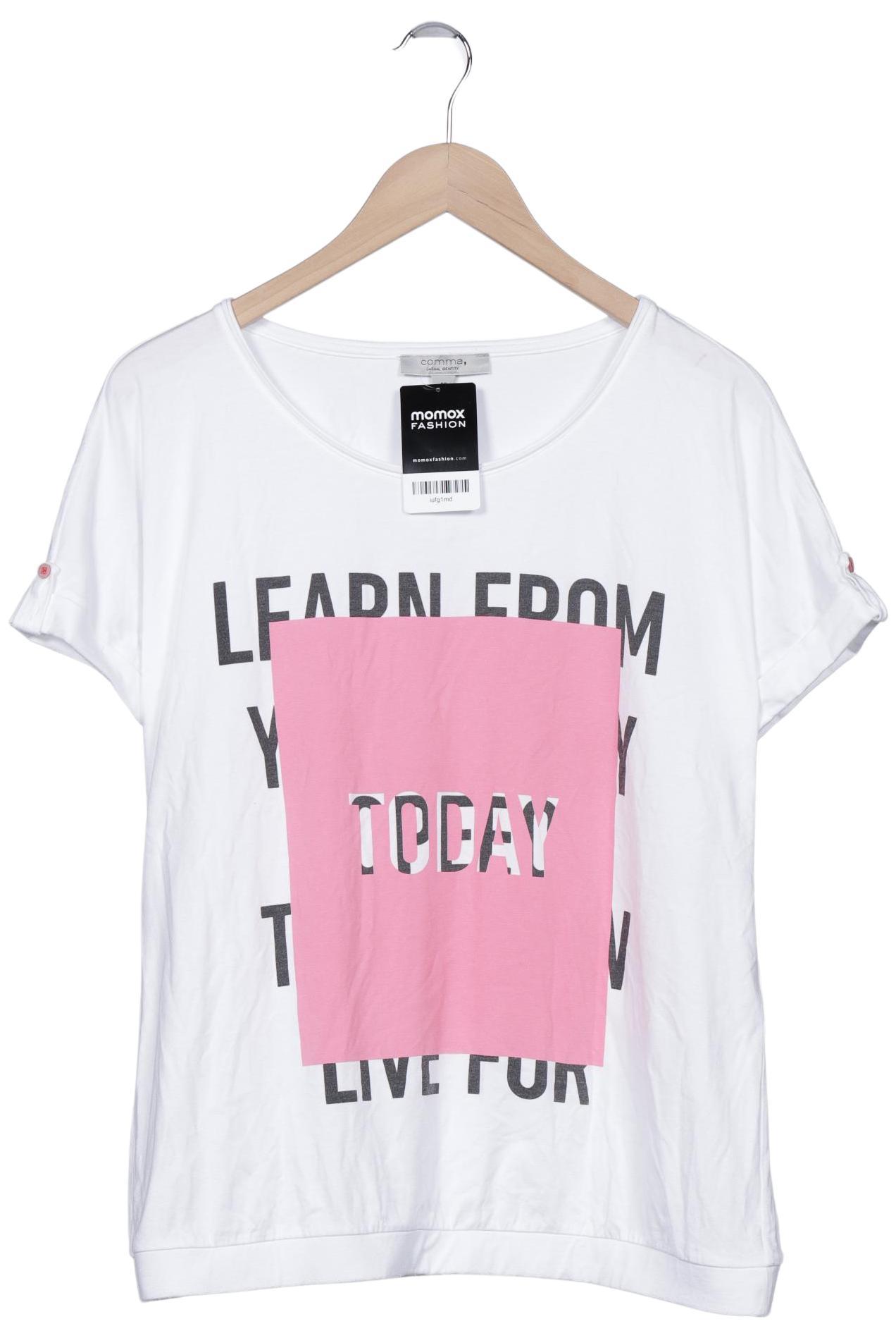 

Comma Damen T-Shirt, weiß, Gr. 42