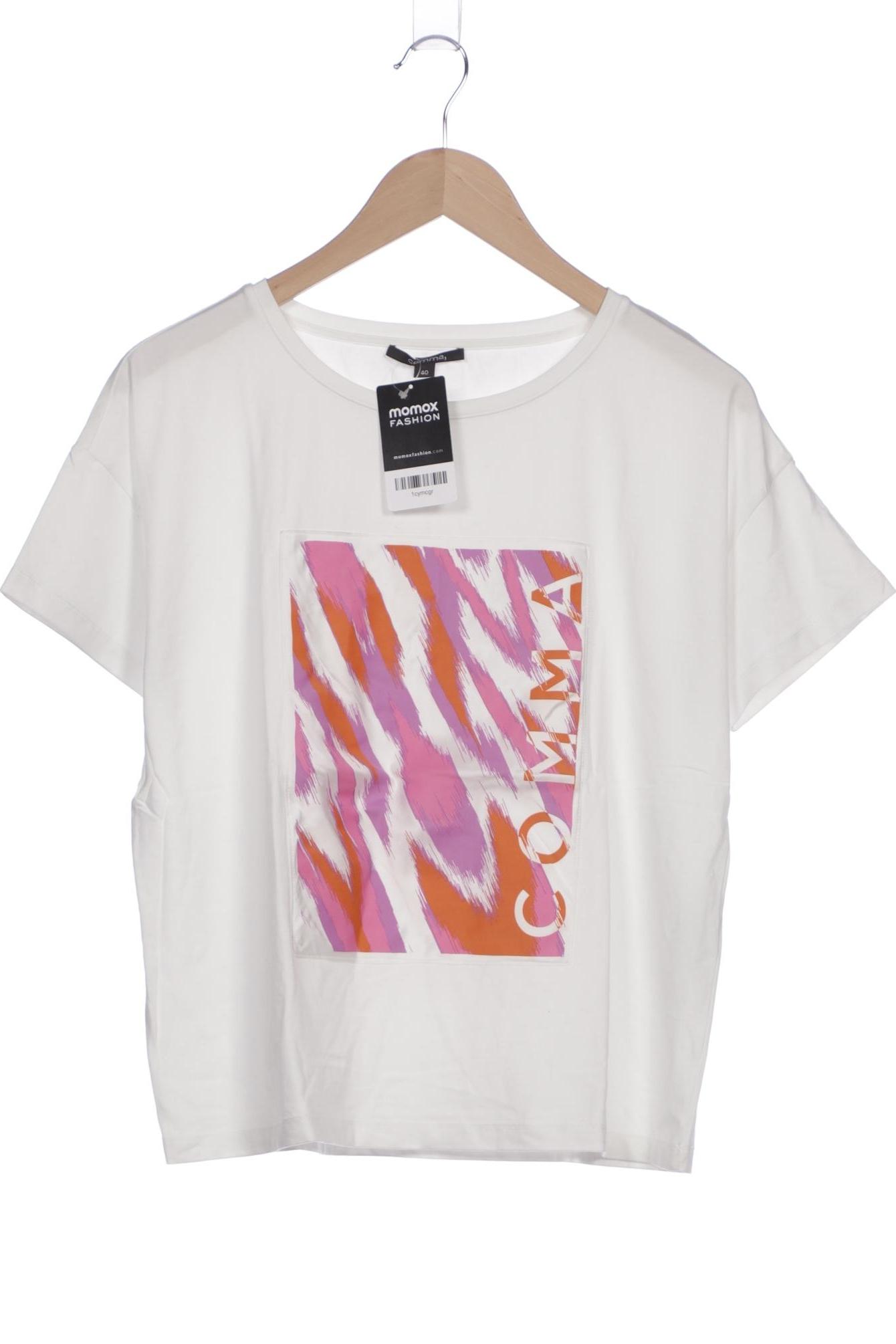 

Comma Damen T-Shirt, weiß, Gr. 40
