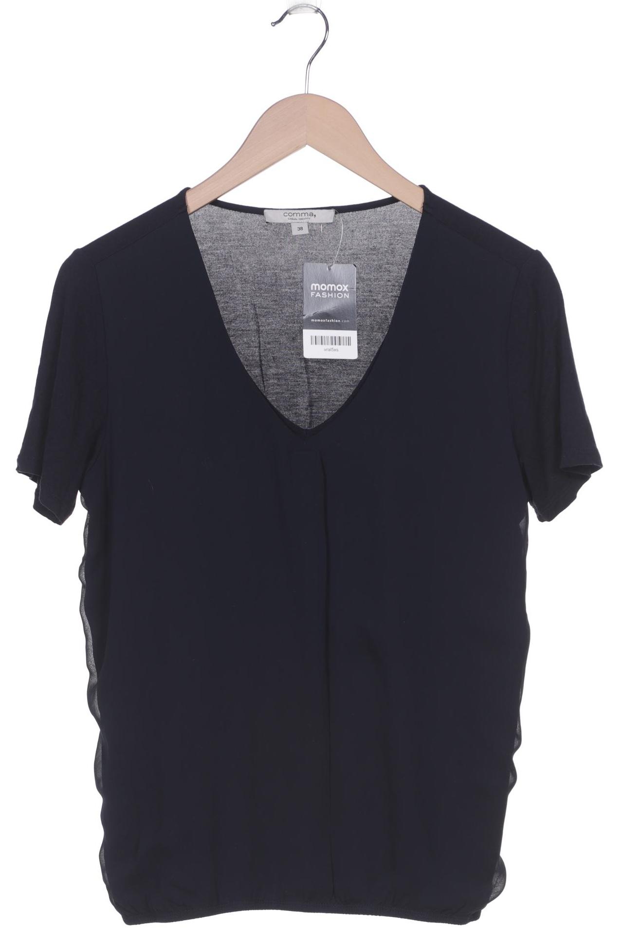 

Comma Damen T-Shirt, marineblau, Gr. 38