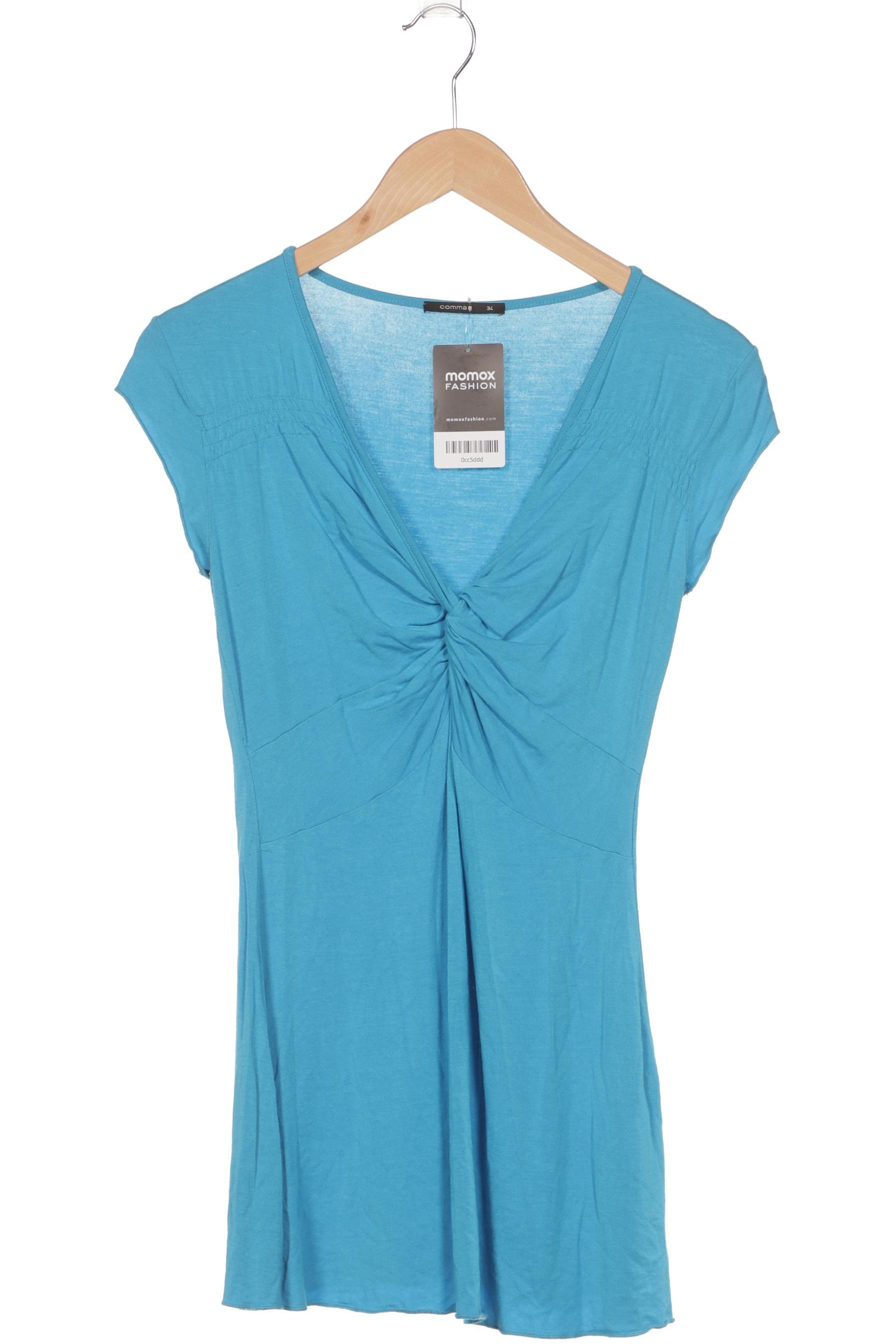 

Comma Damen T-Shirt, blau, Gr. 34