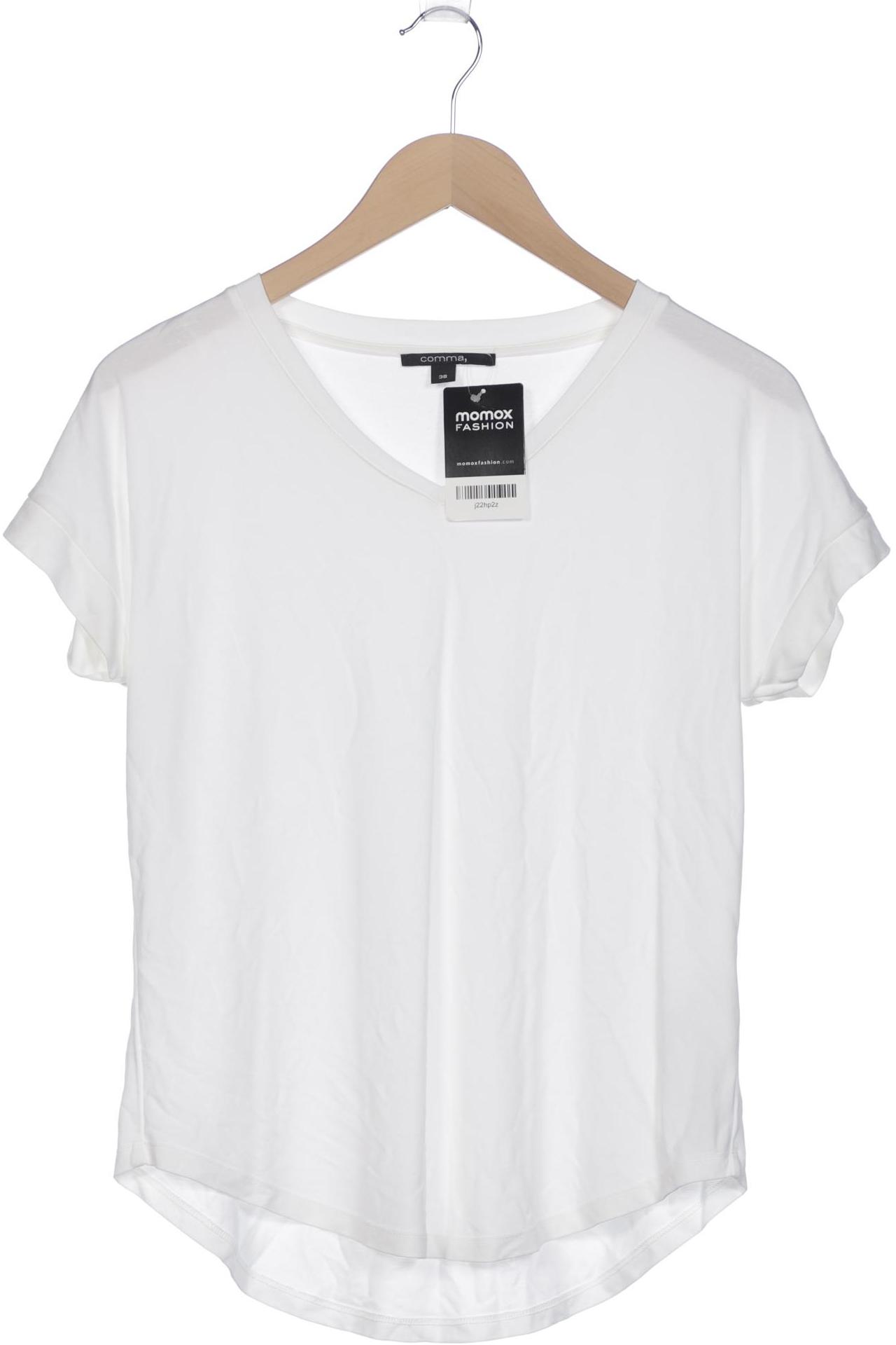 

Comma Damen T-Shirt, weiß, Gr. 38