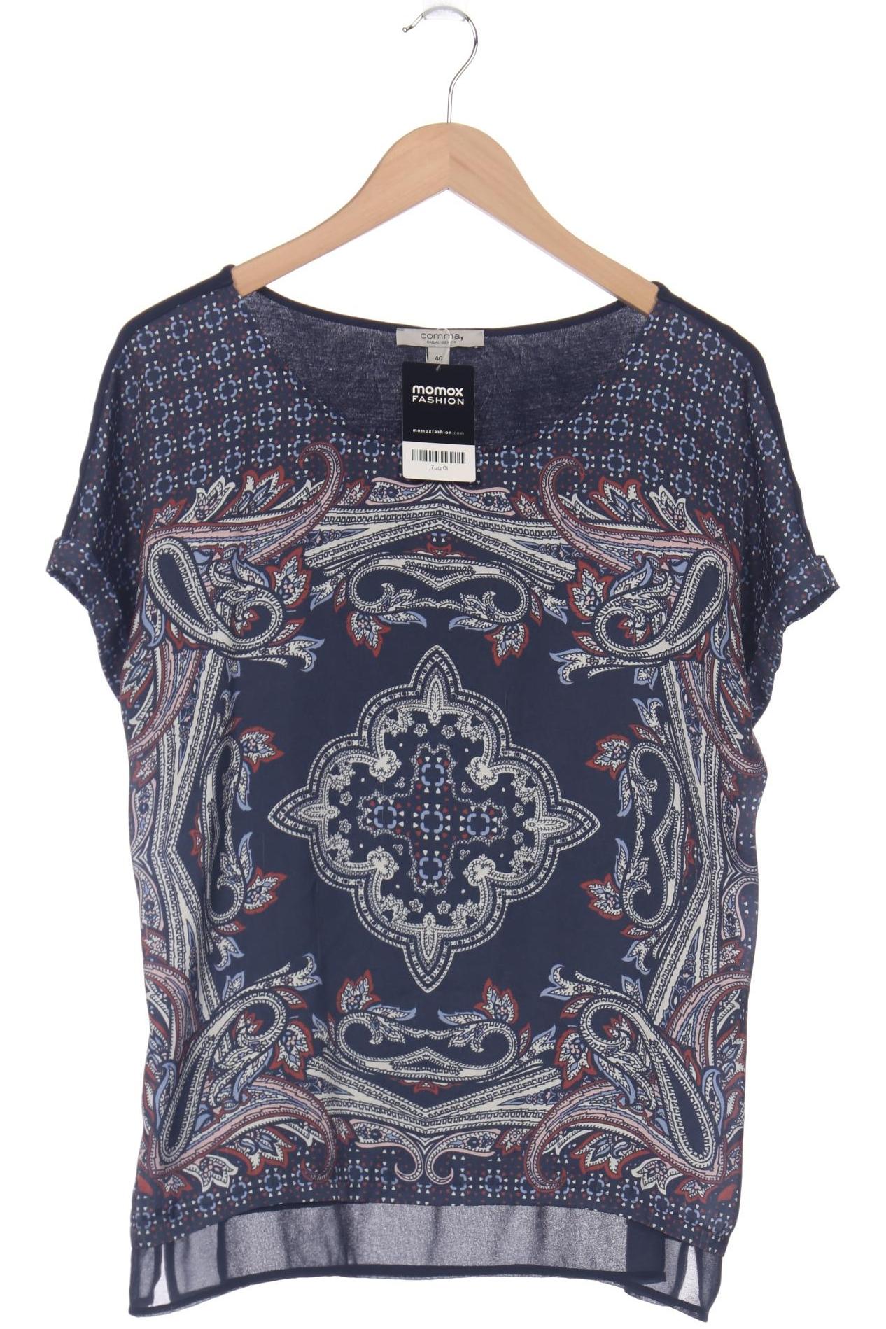

Comma Damen T-Shirt, marineblau, Gr. 40