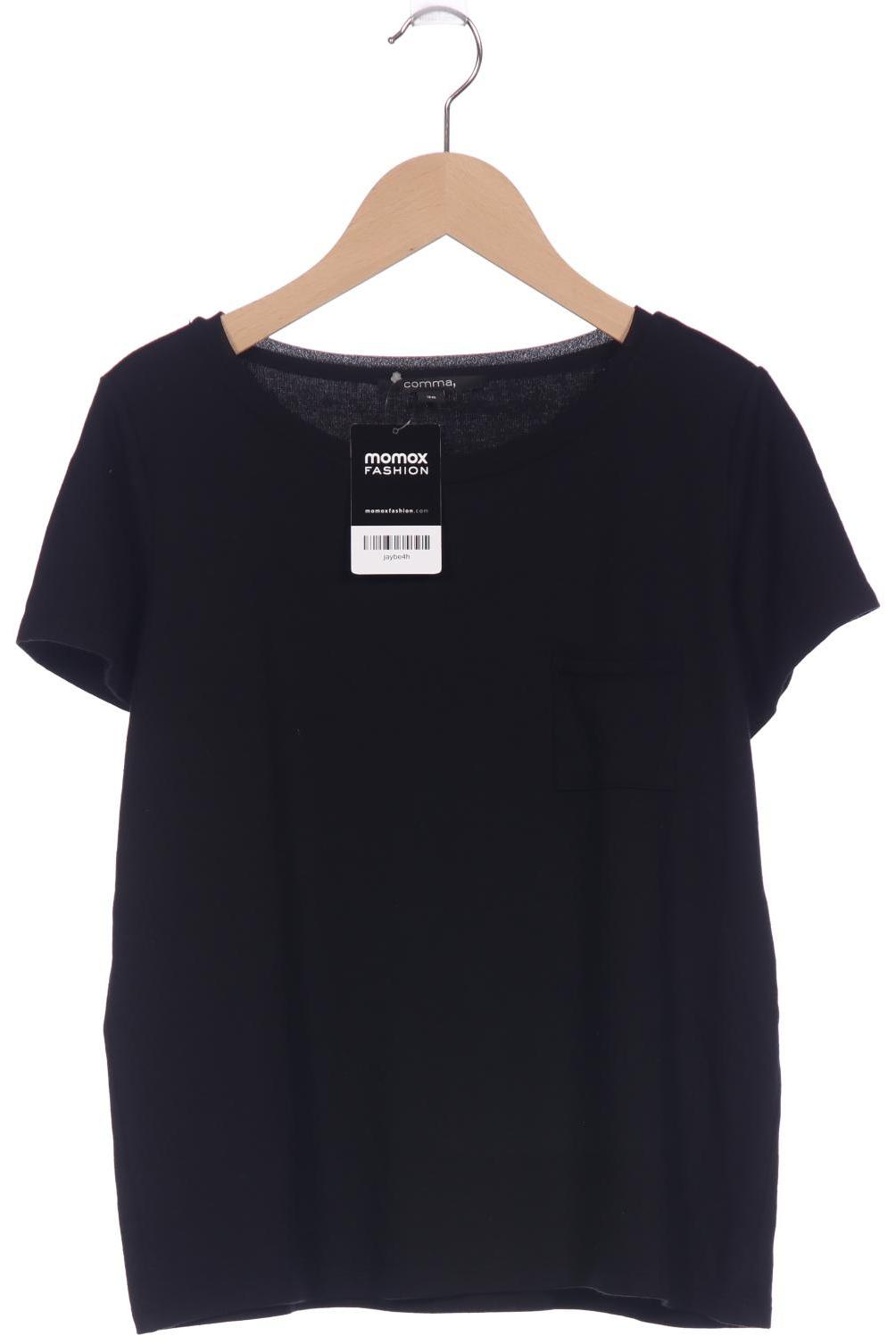 

Comma Damen T-Shirt, schwarz, Gr. 36