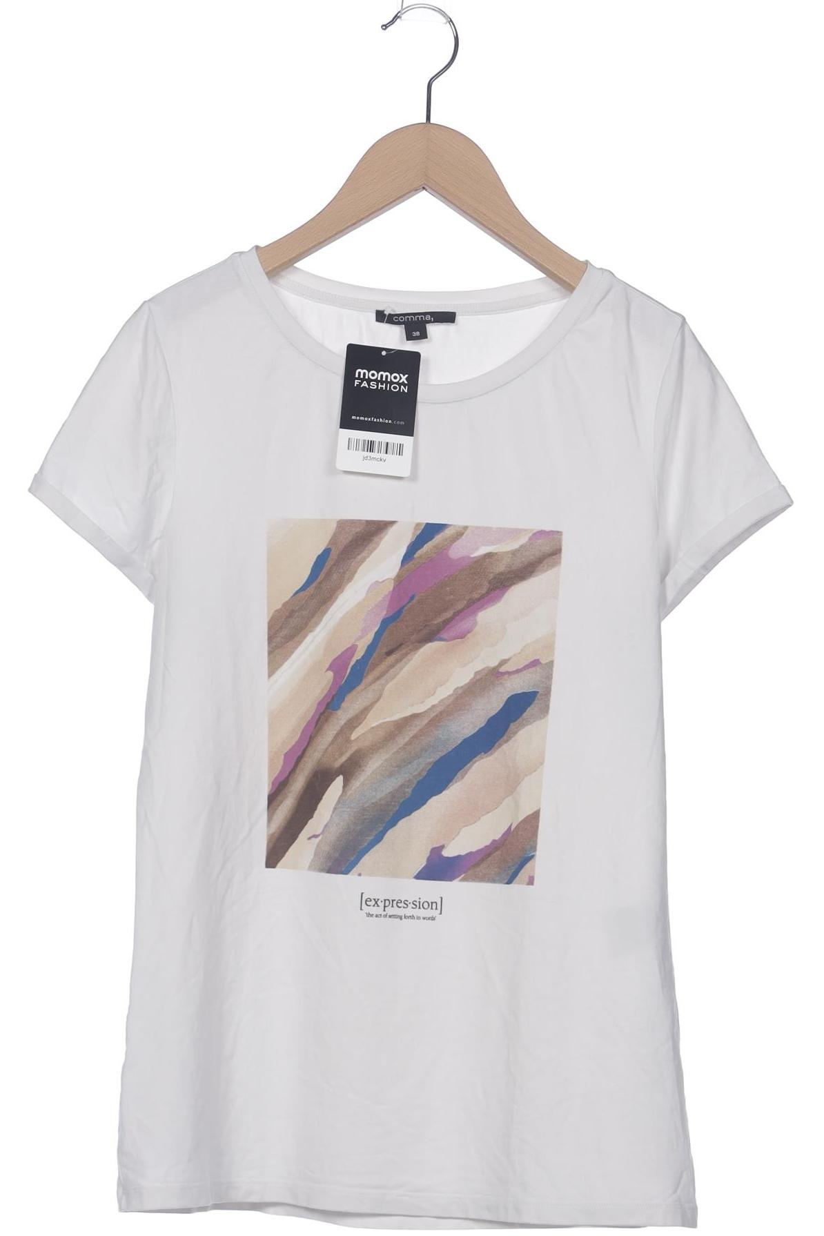 

Comma Damen T-Shirt, weiß, Gr. 38
