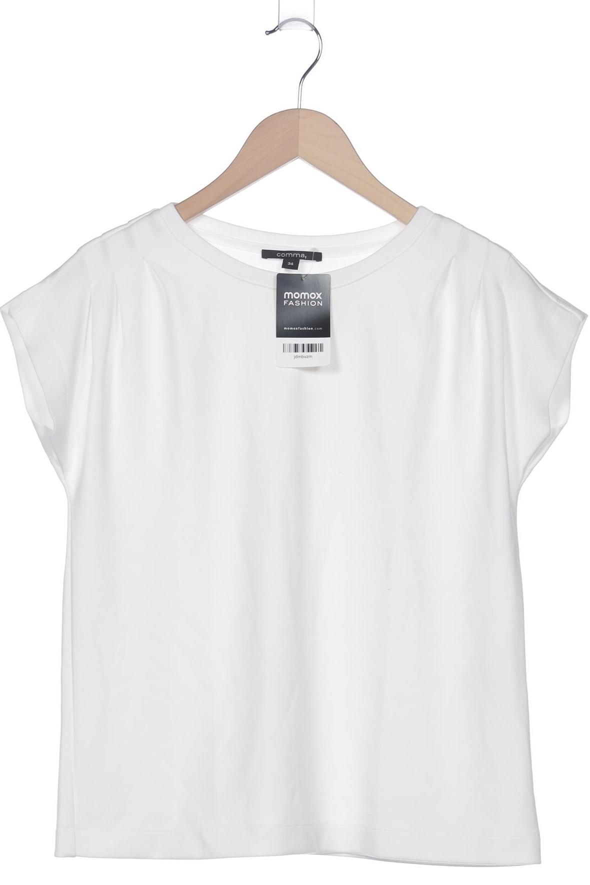 

Comma Damen T-Shirt, weiß, Gr. 34