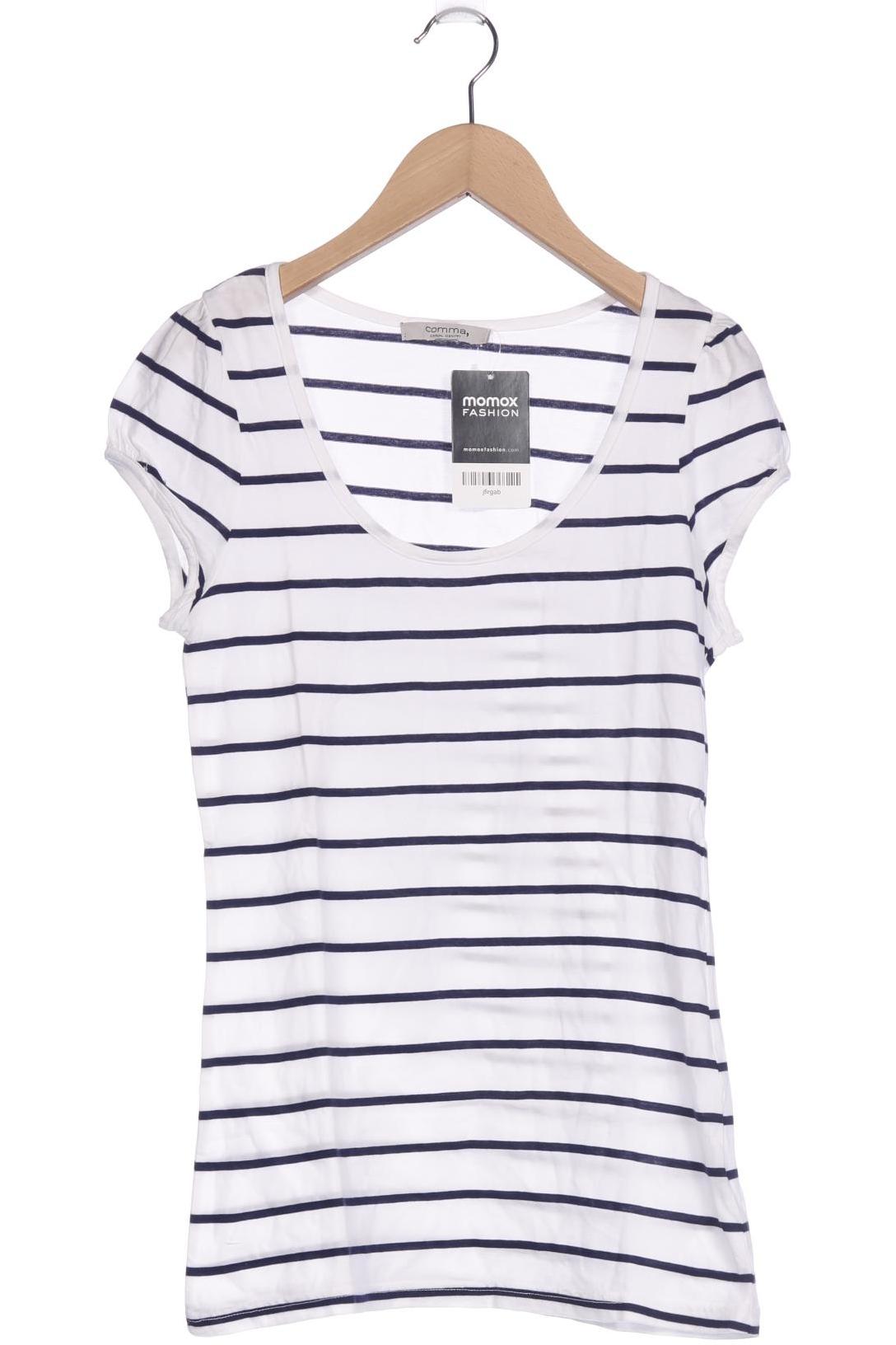 

Comma Damen T-Shirt, weiß, Gr. 34