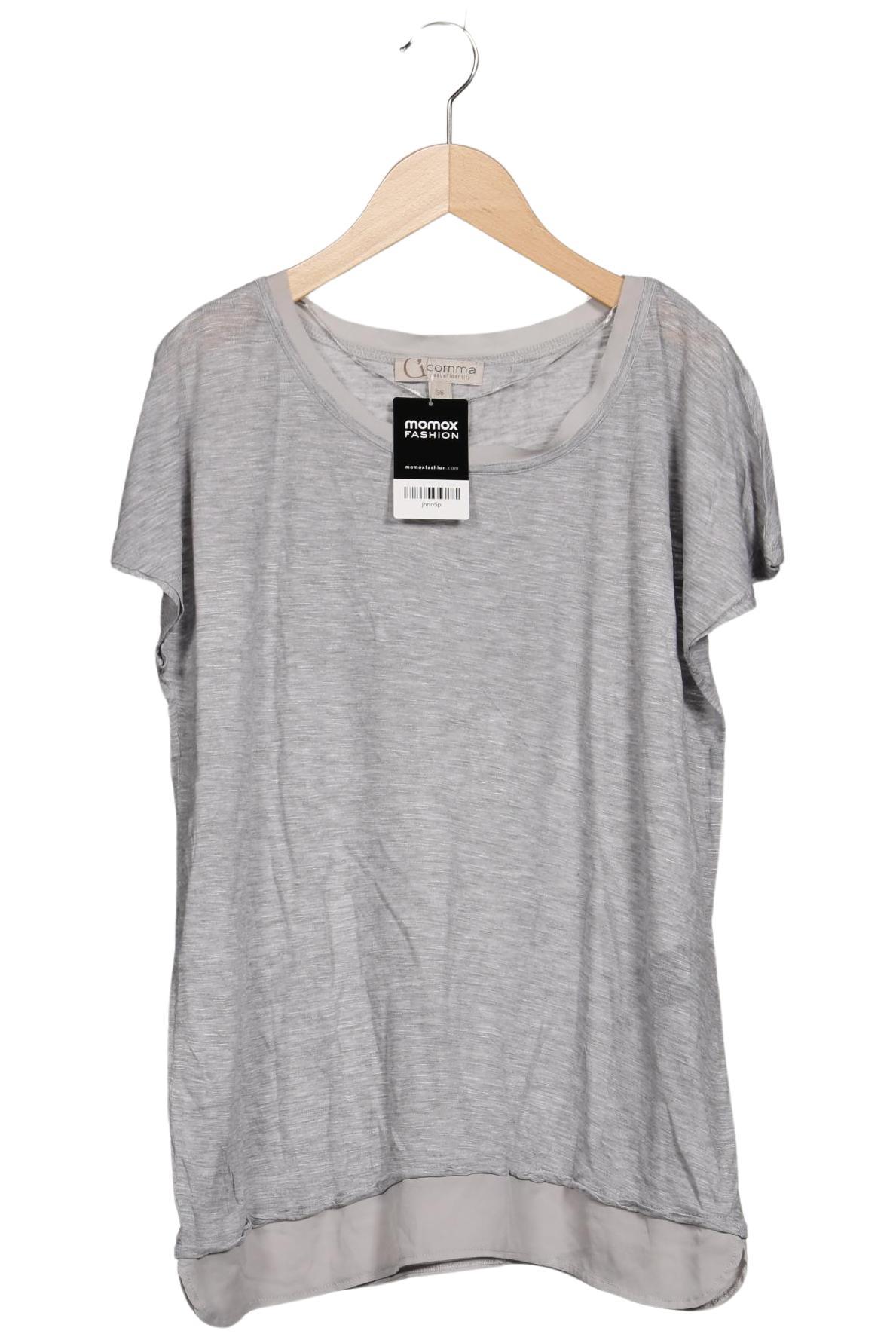

Comma Damen T-Shirt, grau, Gr. 36