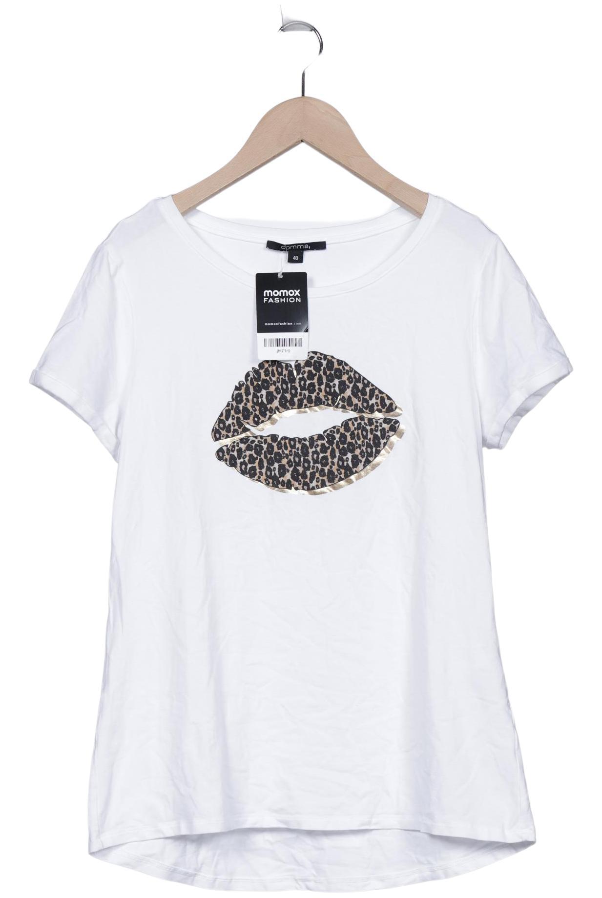 

Comma Damen T-Shirt, weiß, Gr. 40