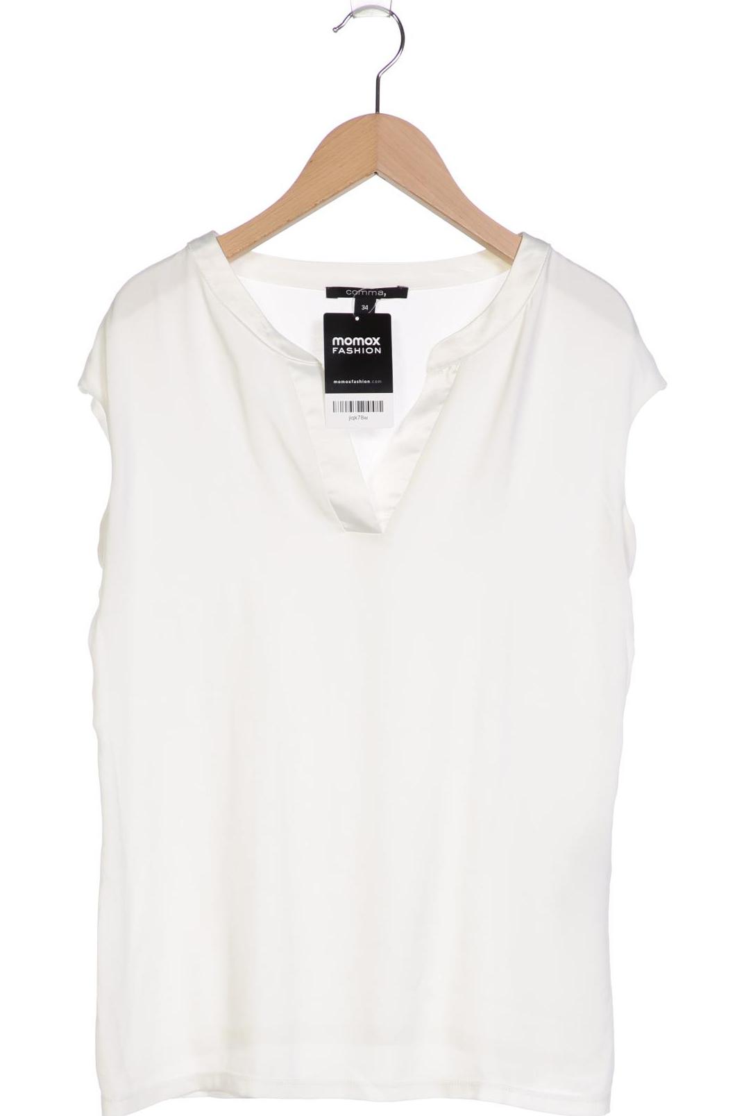 

Comma Damen T-Shirt, weiß, Gr. 34