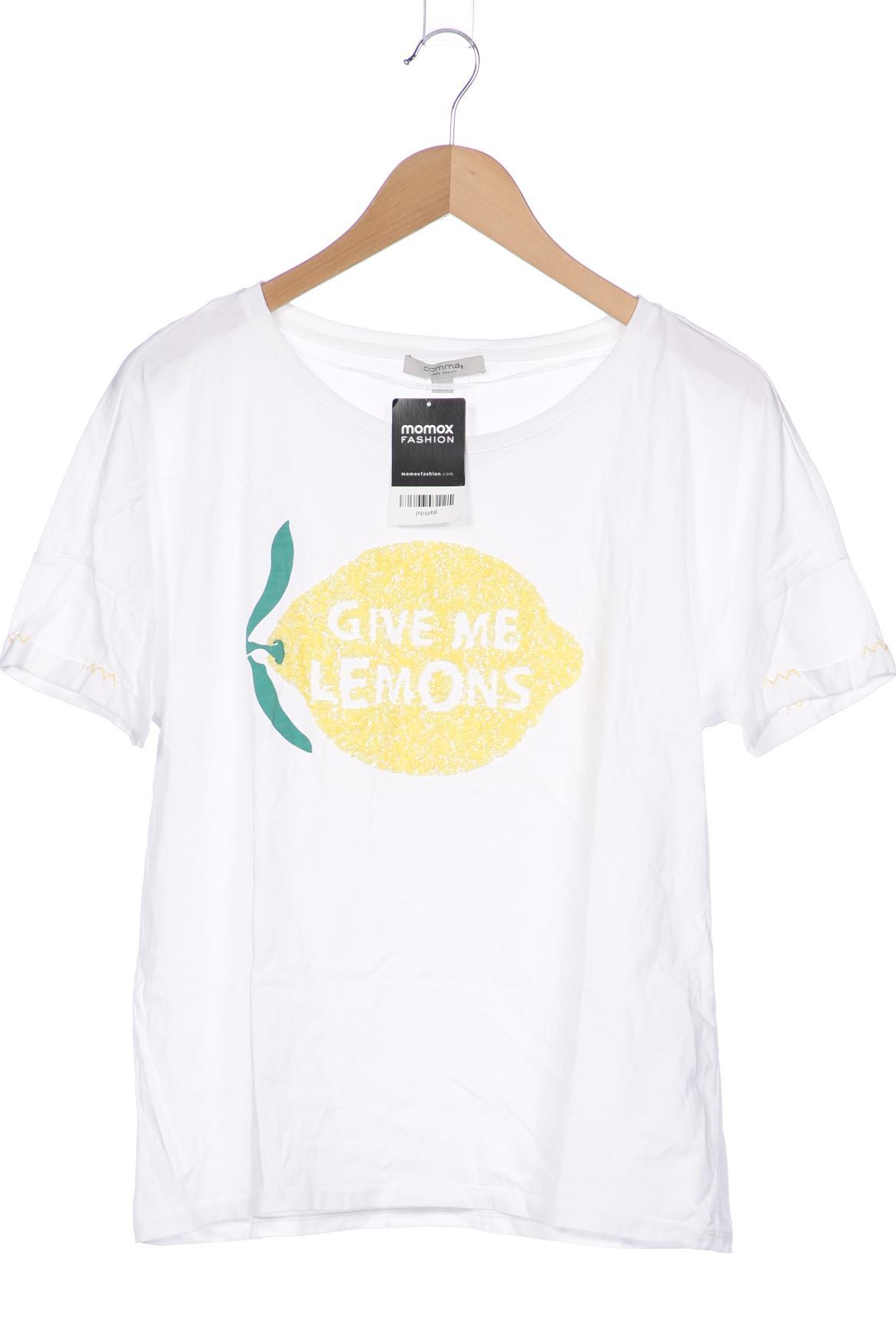 

Comma Damen T-Shirt, weiß, Gr. 42