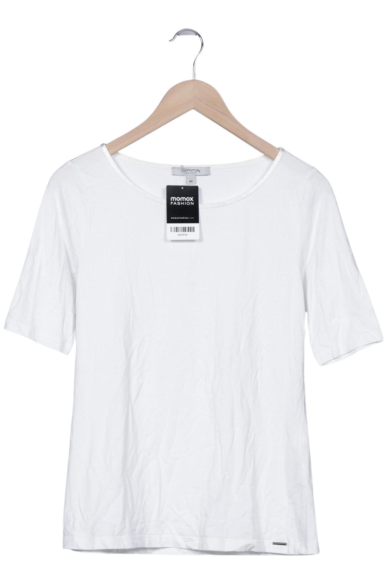 

Comma Damen T-Shirt, weiß, Gr. 40
