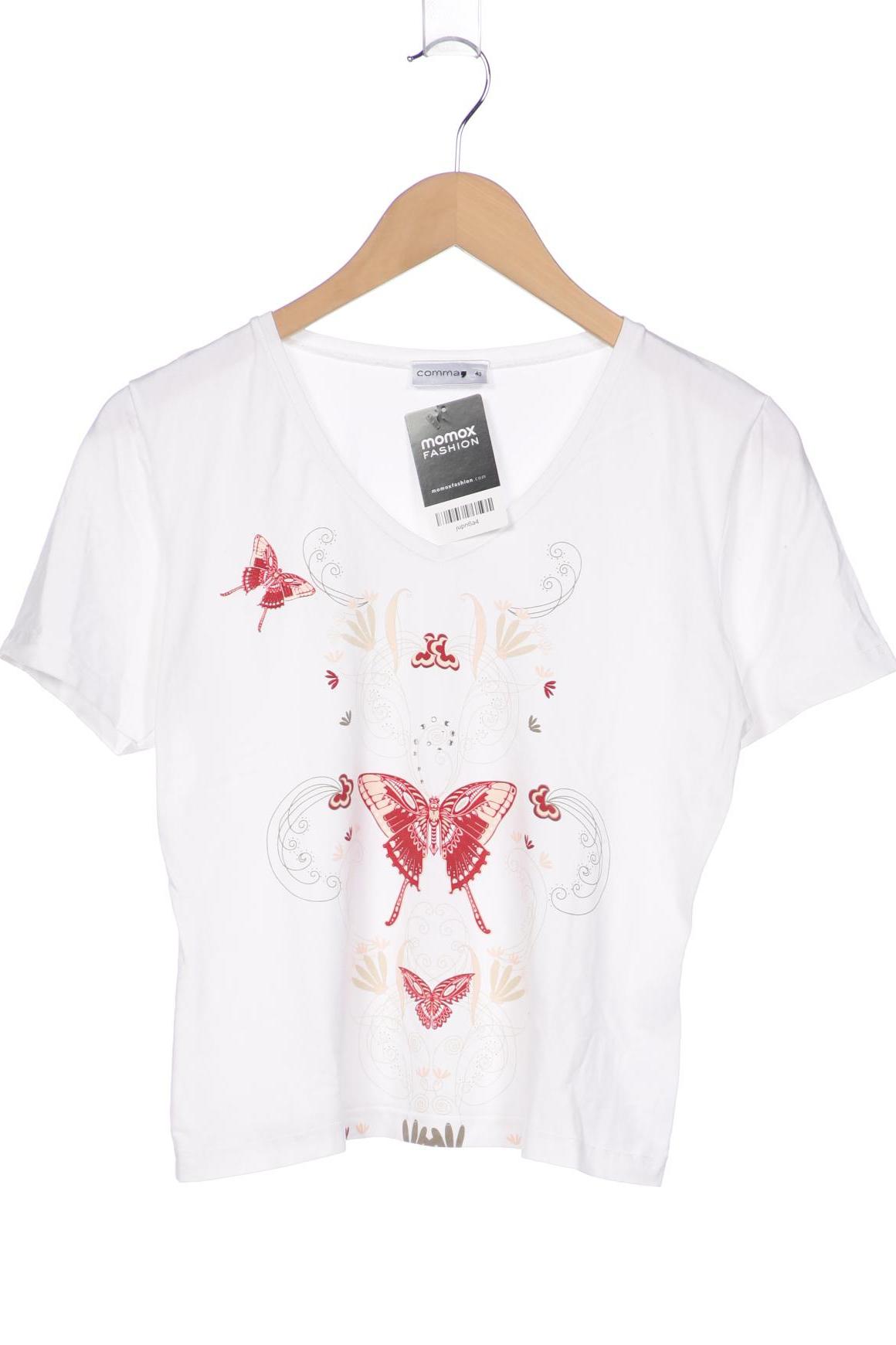 

Comma Damen T-Shirt, weiß