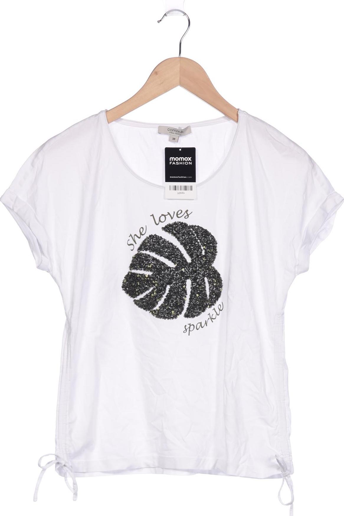 

Comma Damen T-Shirt, weiß, Gr. 38